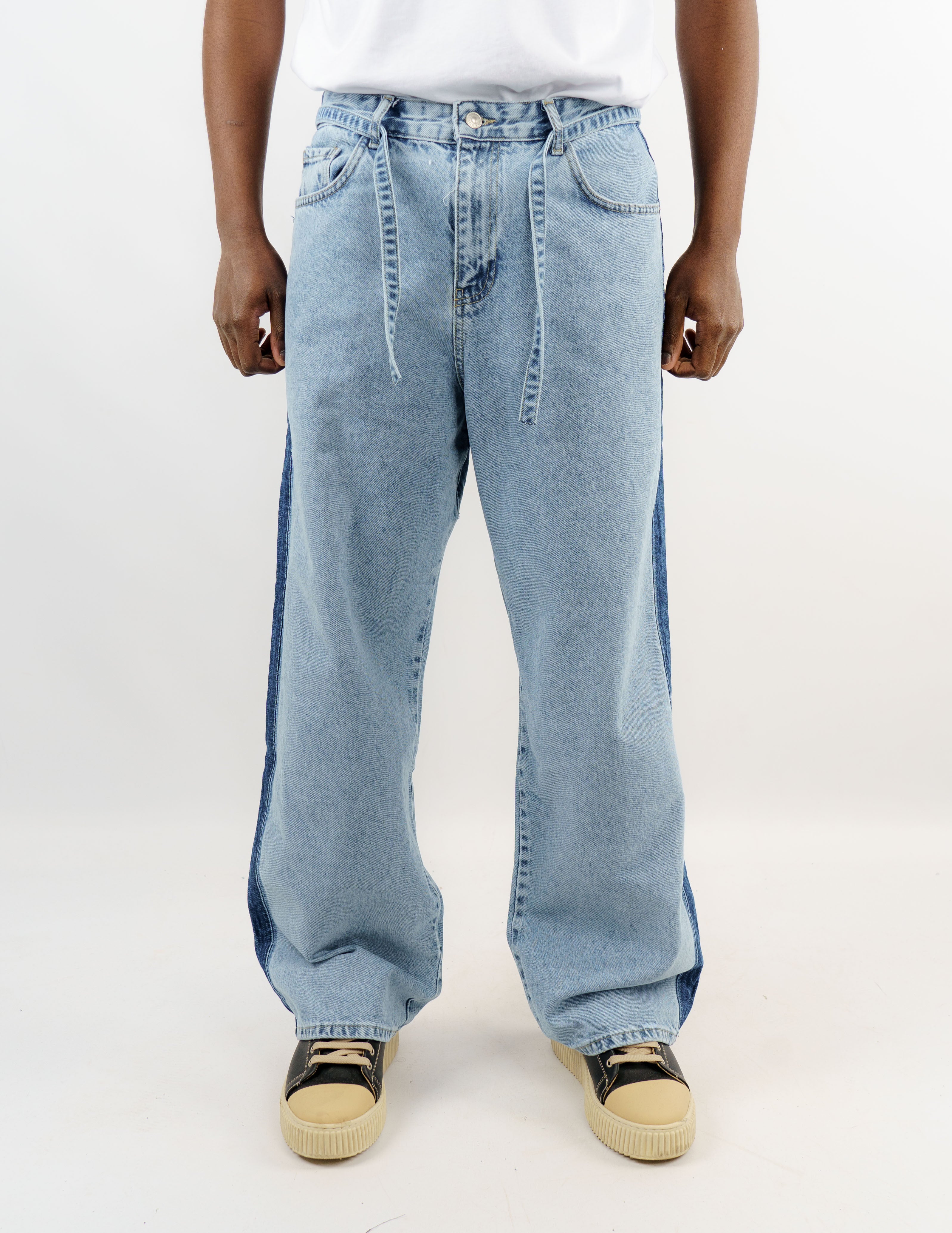 JEANS BAGGY FIT CON BANDE