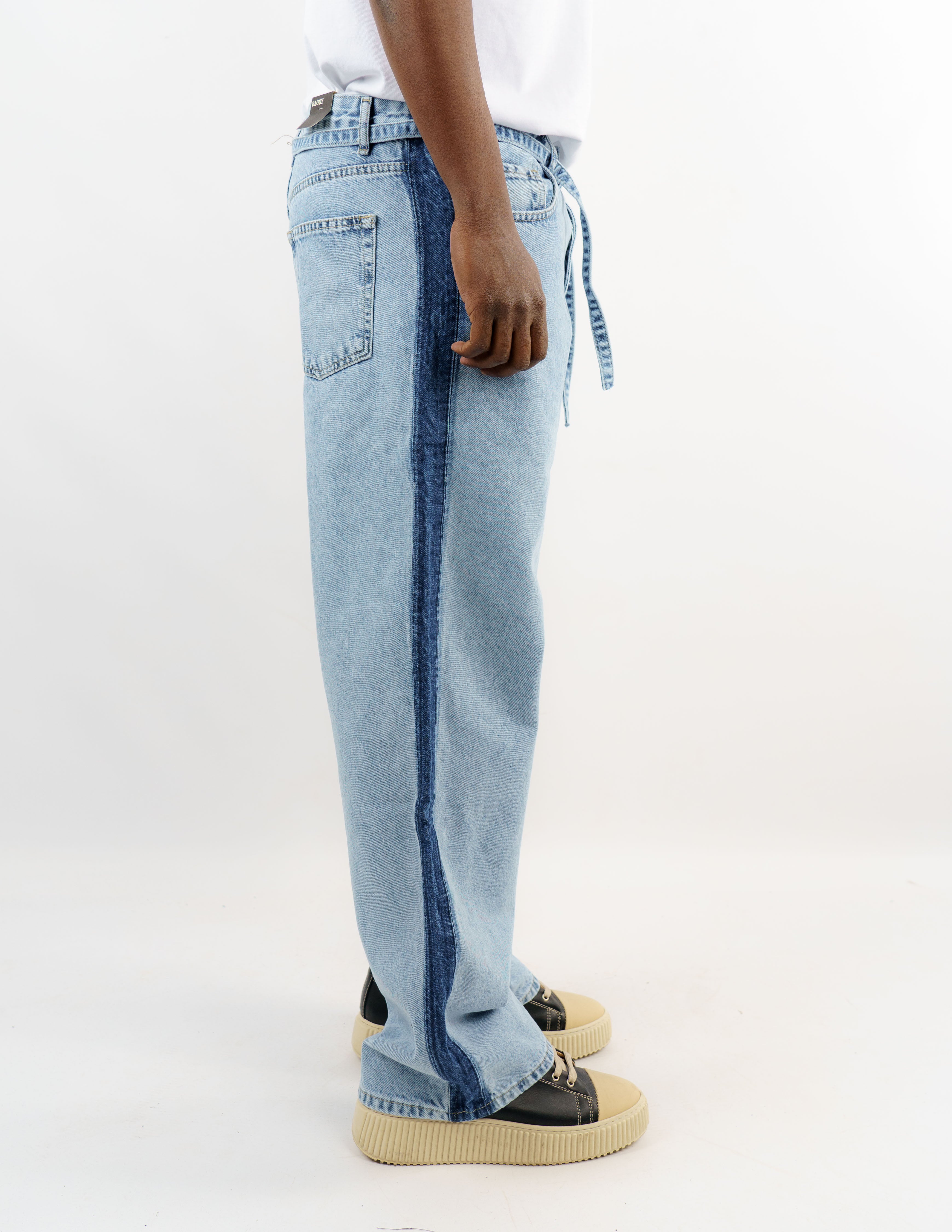 JEANS BAGGY FIT CON BANDE