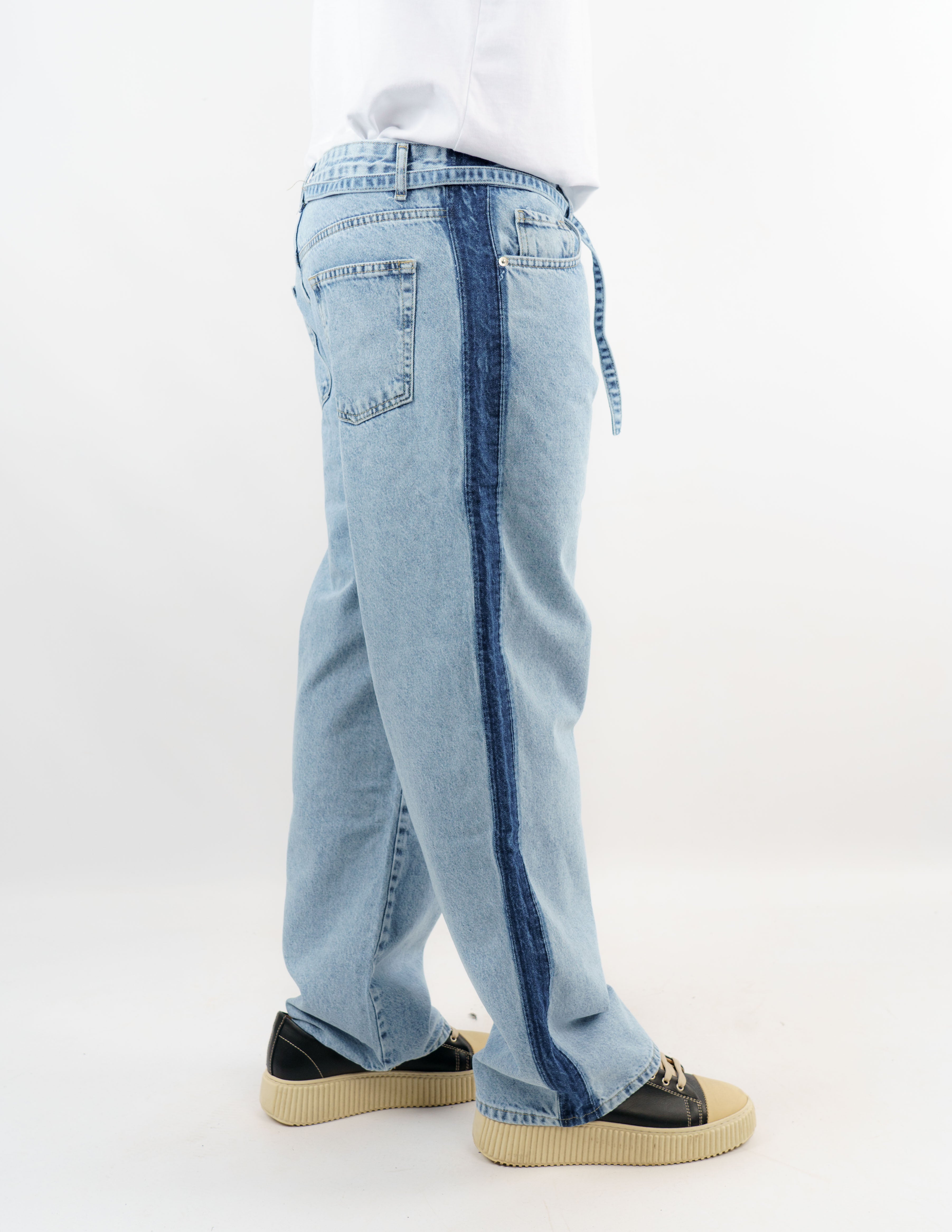JEANS BAGGY FIT CON BANDE