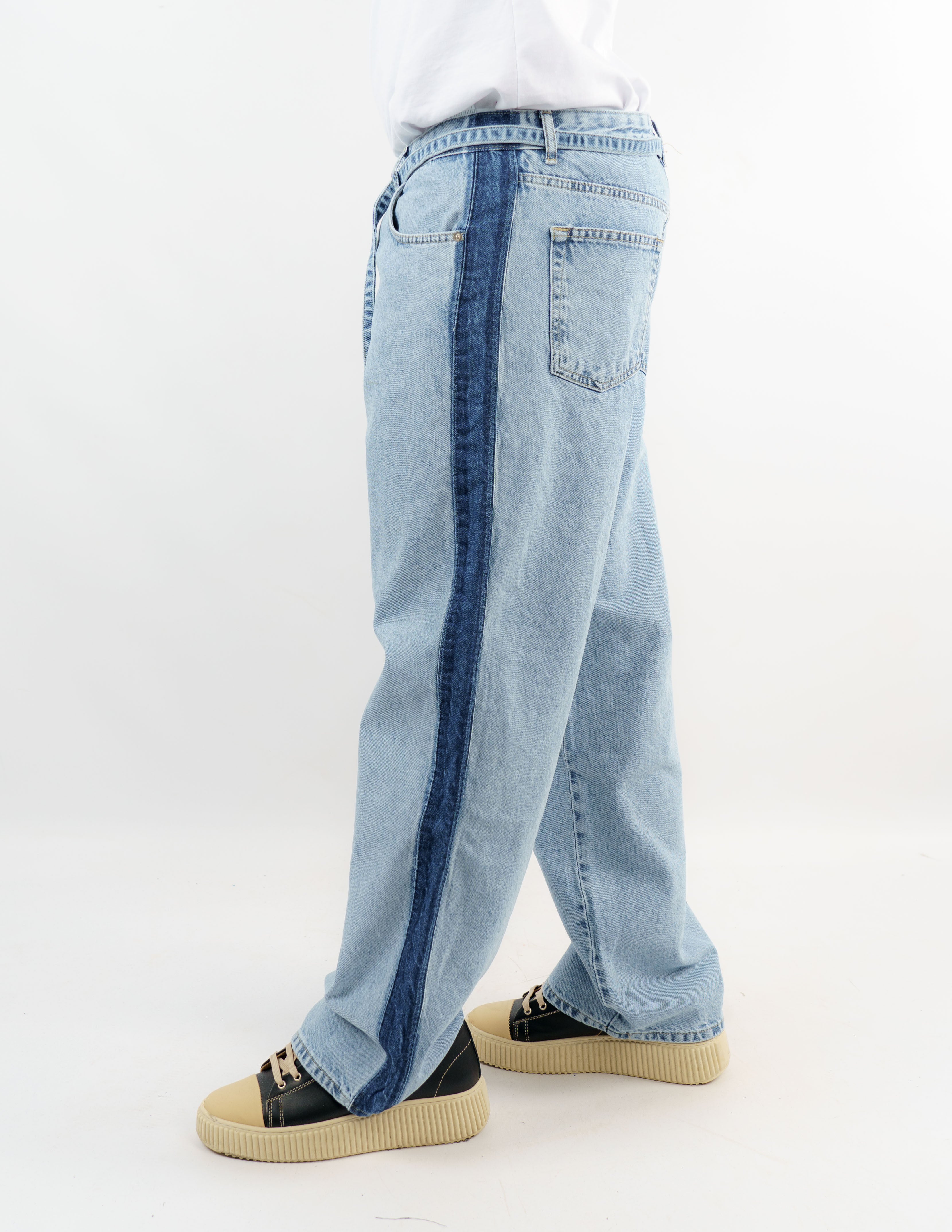 JEANS BAGGY FIT CON BANDE
