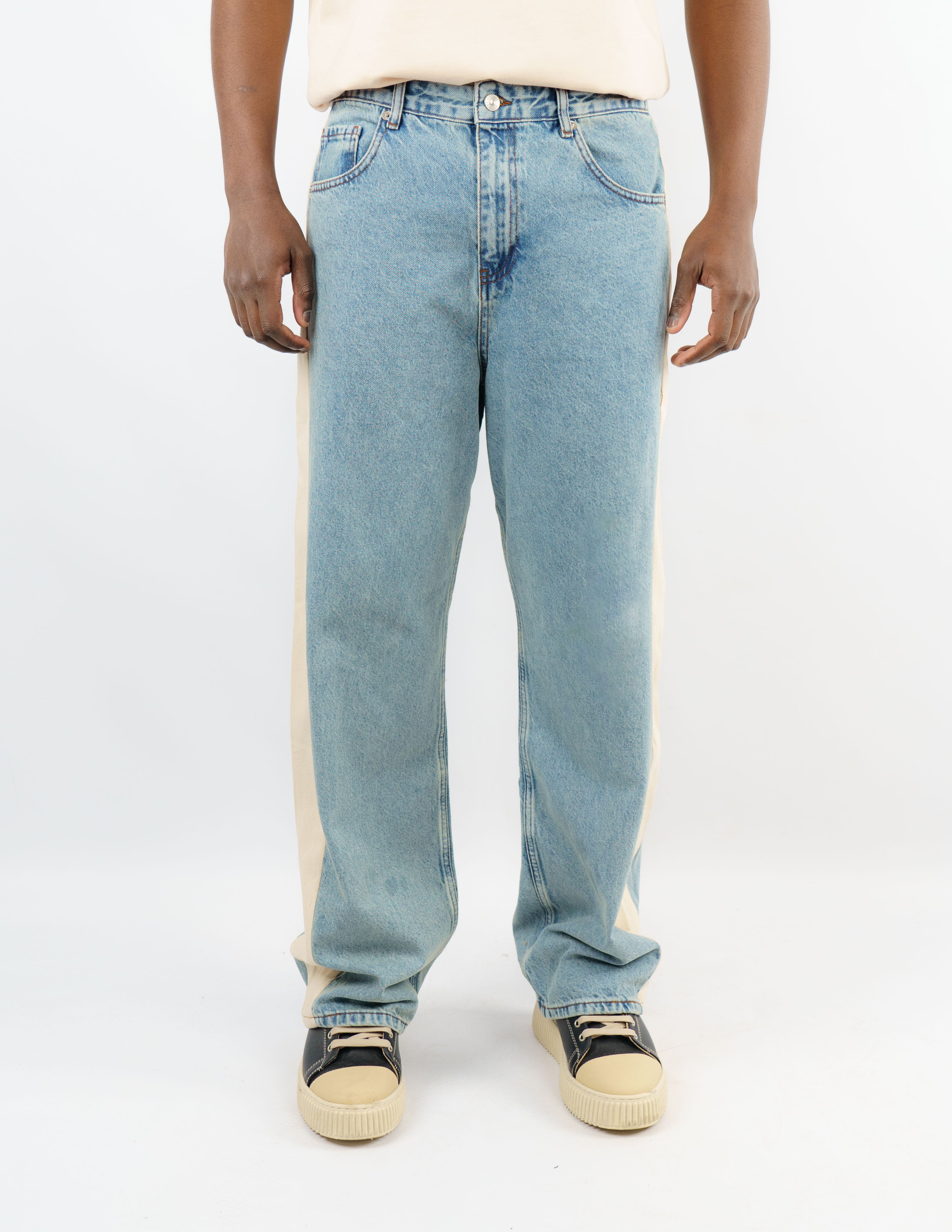 JEANS BAGGY FIT CON BANDE