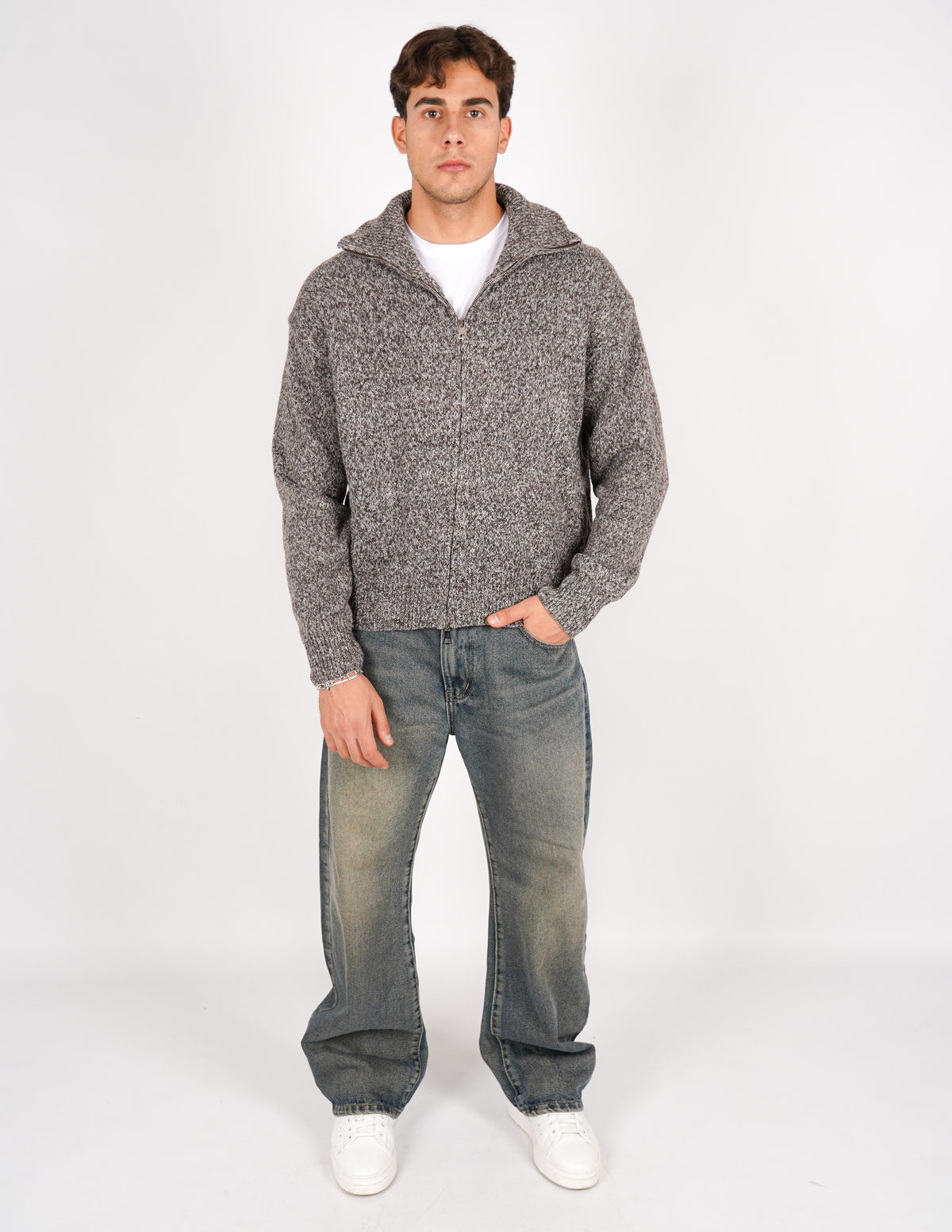 MAGLIONE COLLO ALTO CON CERNIERA