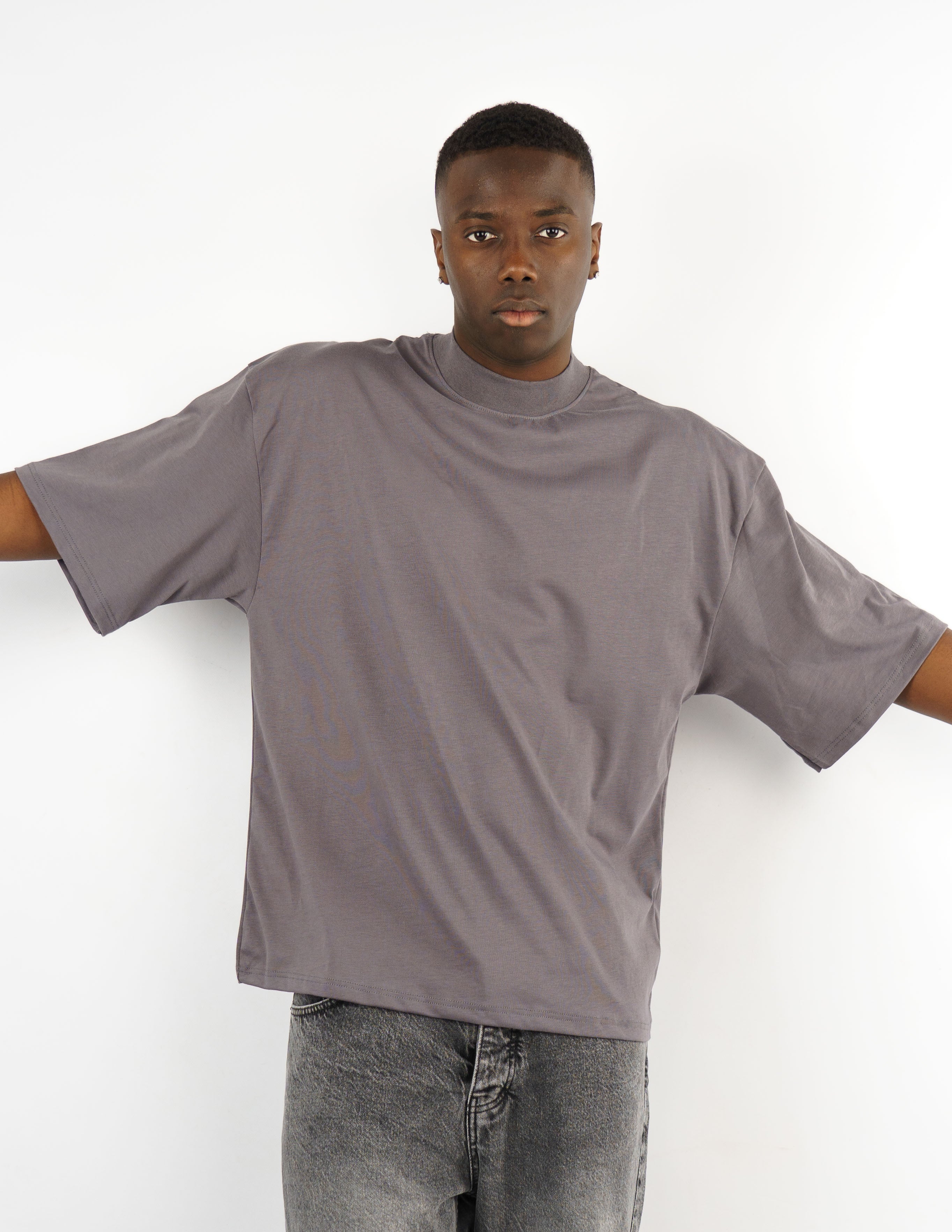 T-SHIRT MEZZO COLLO OVER