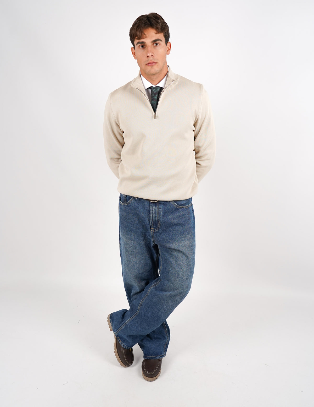 Pullover con mezza cerniera Regular Fit