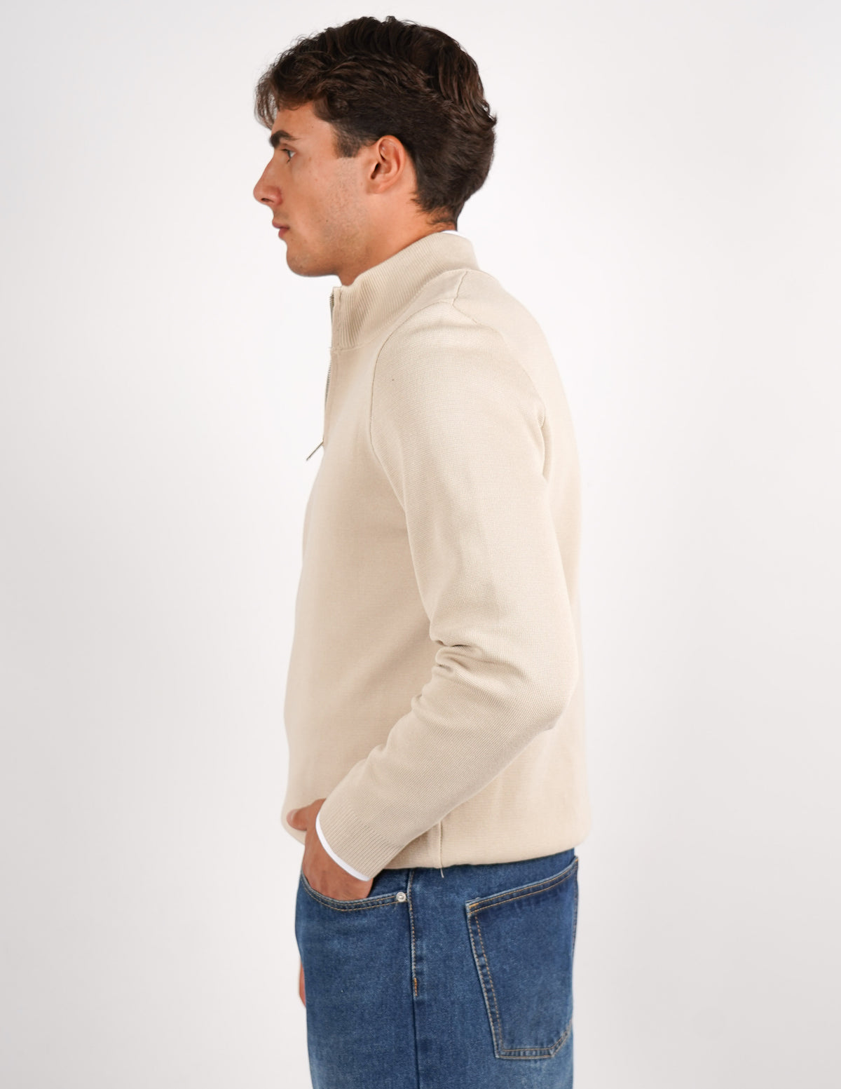 Pullover con mezza cerniera Regular Fit
