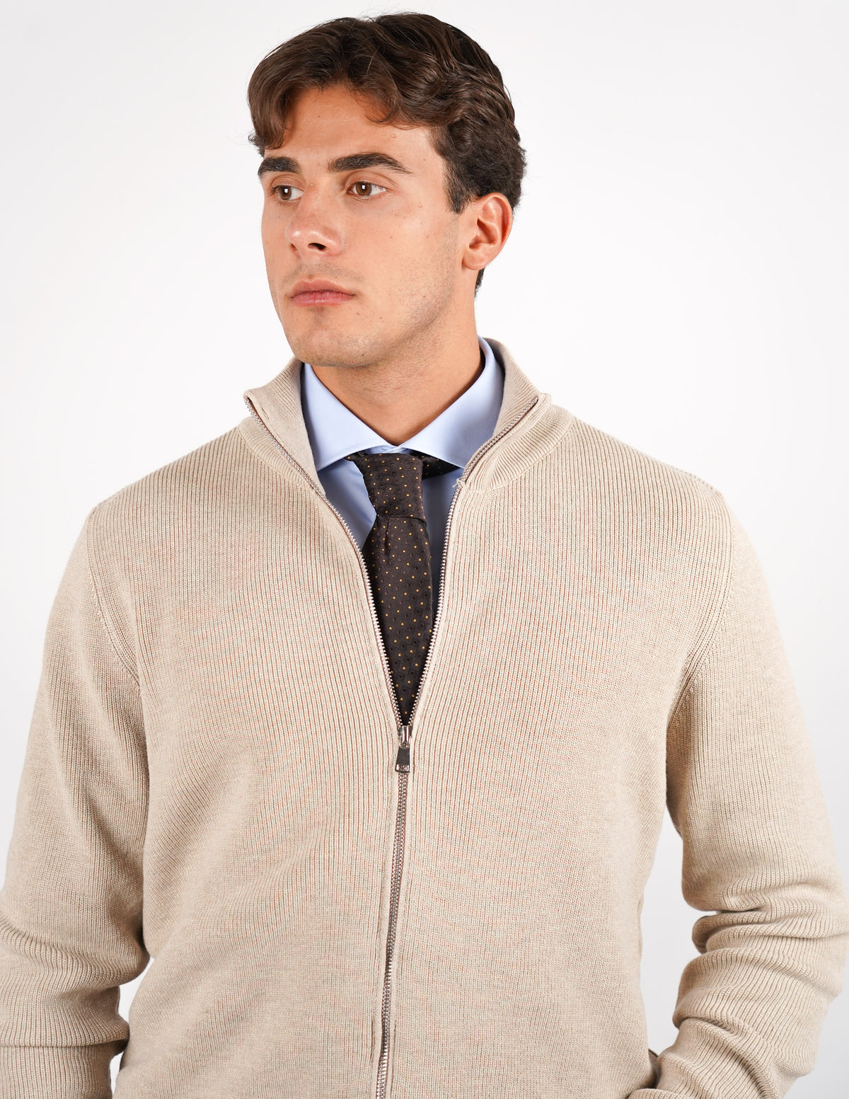 PULLOVER MANICA LUNGA CON ZIP