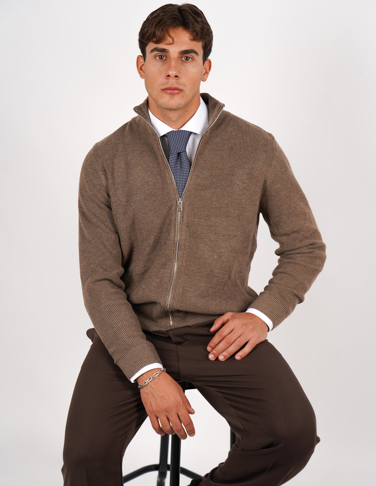 PULLOVER MANICA LUNGA CON ZIP