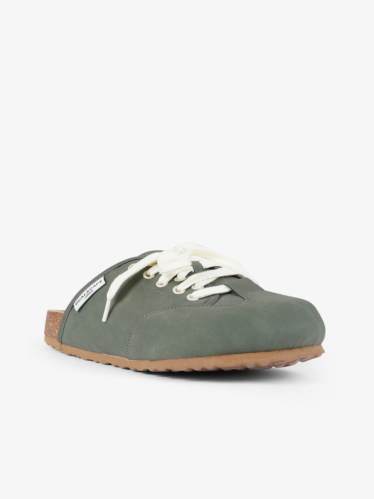 DUALSCAPE sabot unisex con lacci pelle verde