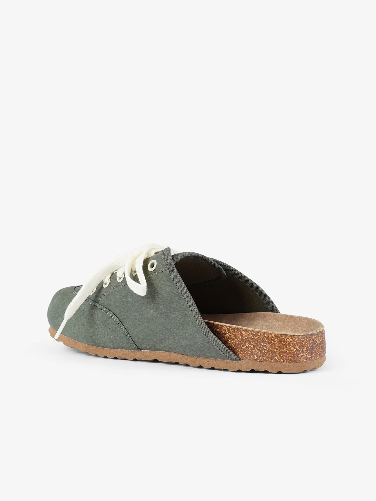 DUALSCAPE sabot unisex con lacci pelle verde