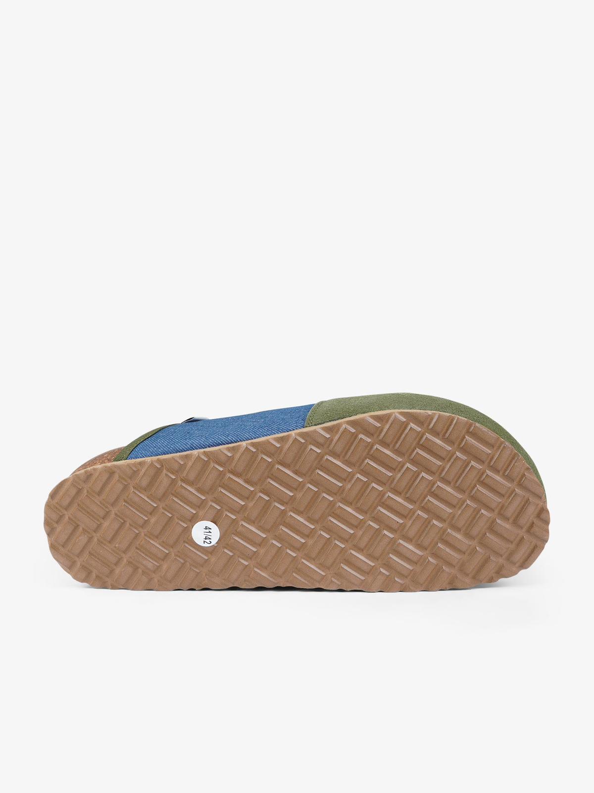 DUALSCAPE sabot unisex con lacci pelle denim