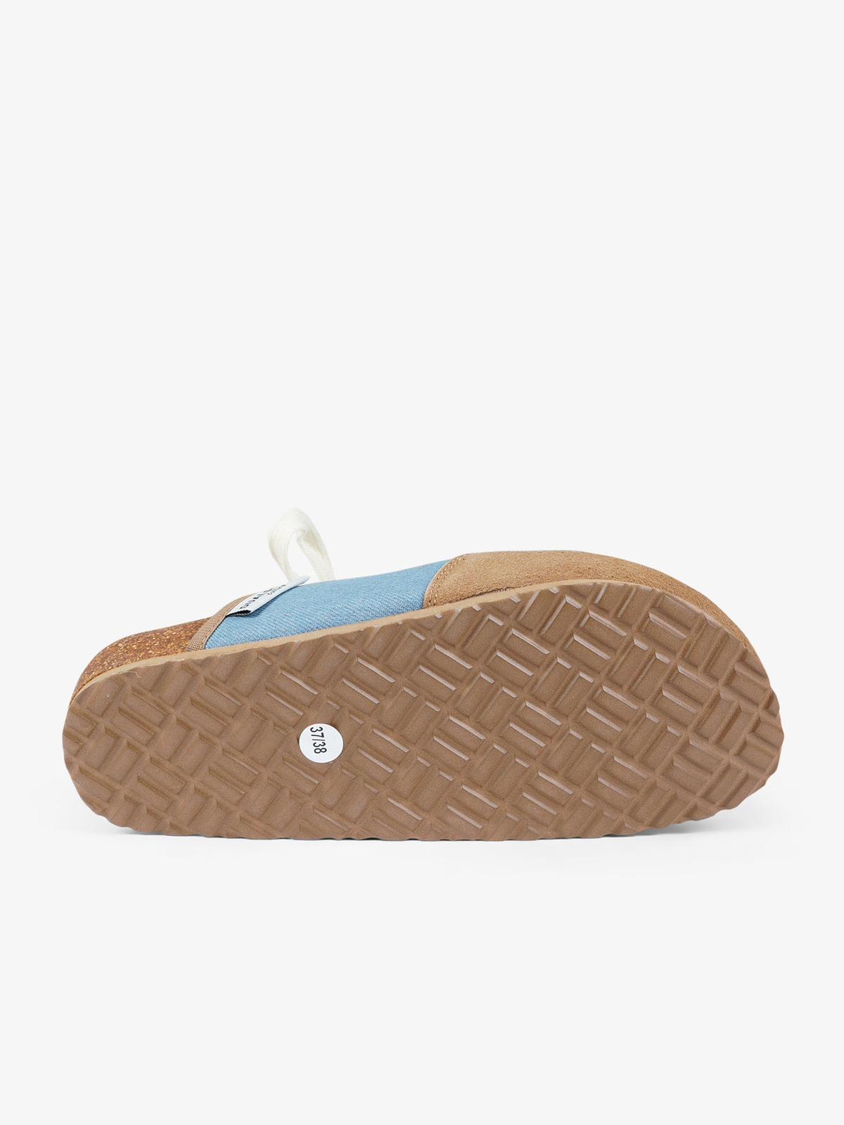 DUALSCAPE sabot unisex con lacci pelle denim