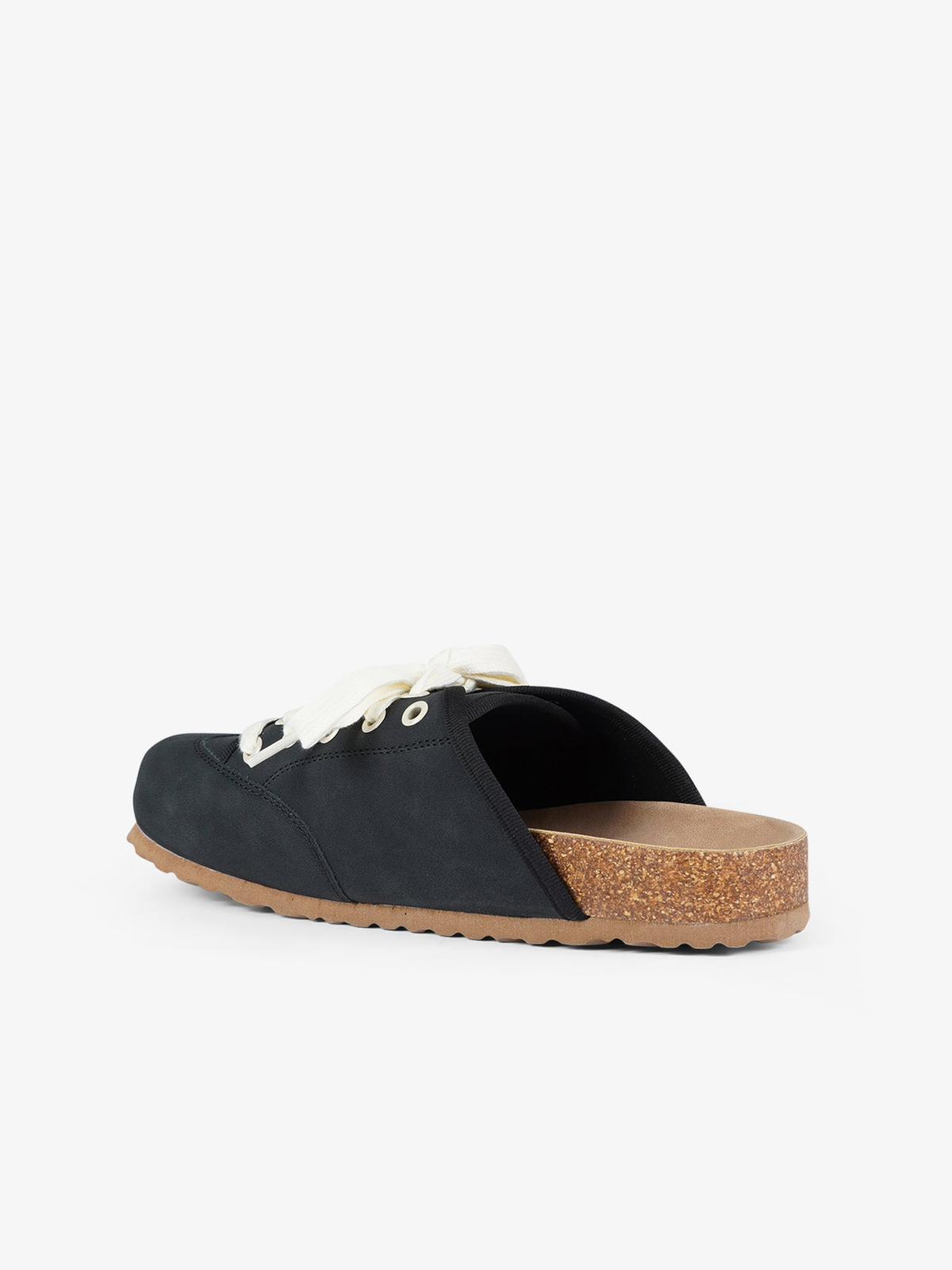 DUALSCAPE sabot unisex con lacci pelle nero