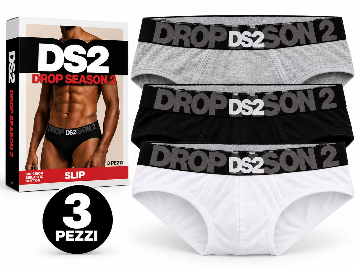 SLIP UOMO DS2 CONFEZIONE DA 3 PZ