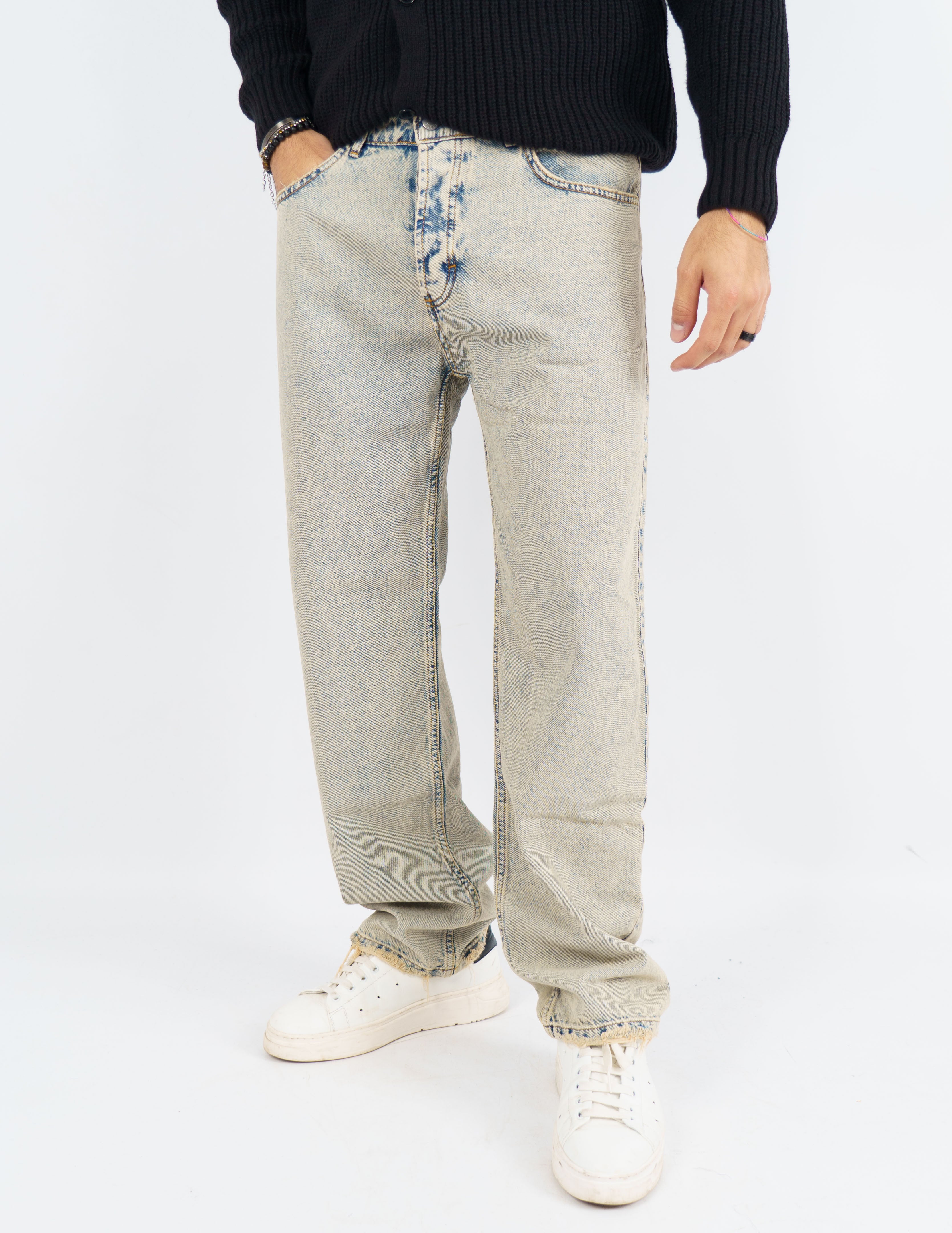 jeans marmorizzato baggy fit