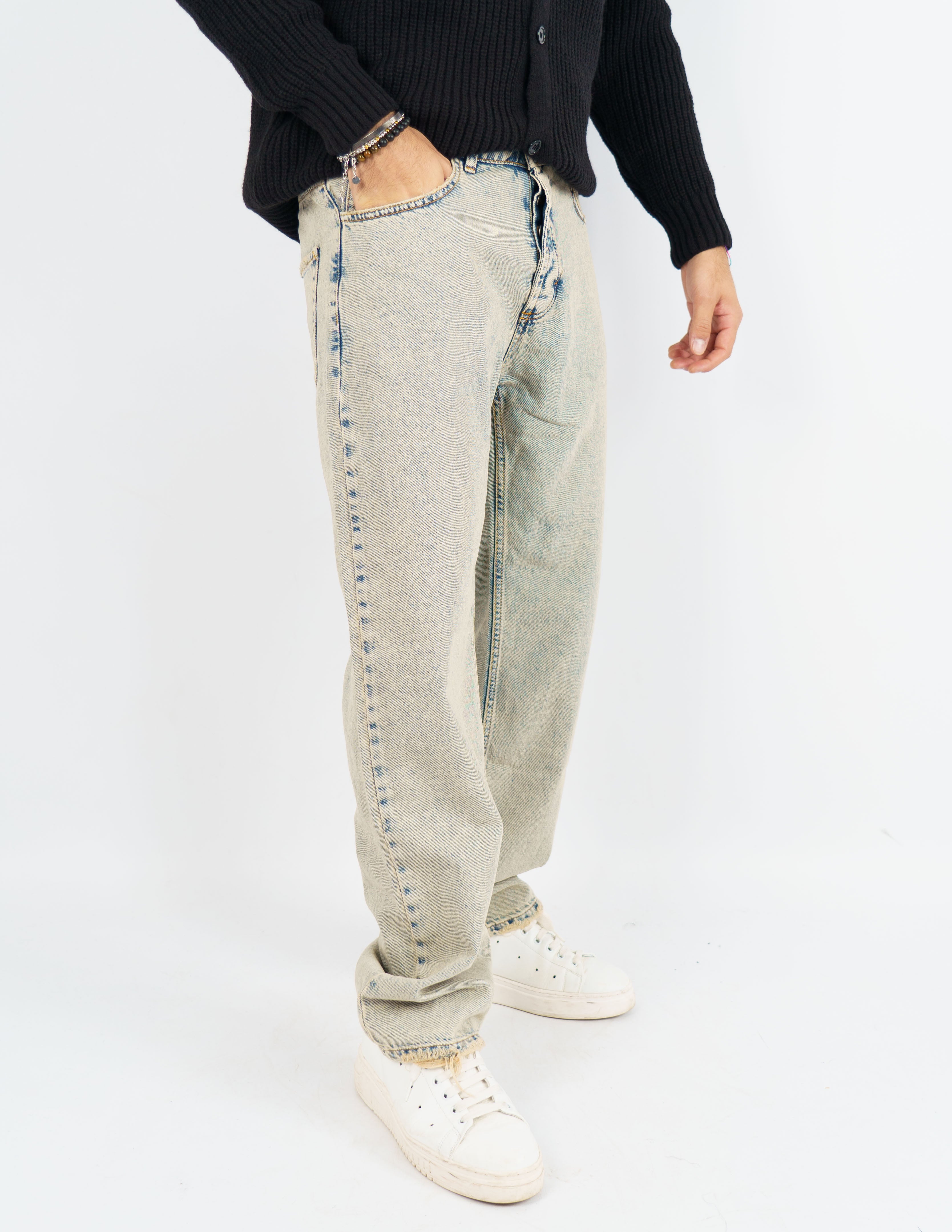 jeans marmorizzato baggy fit