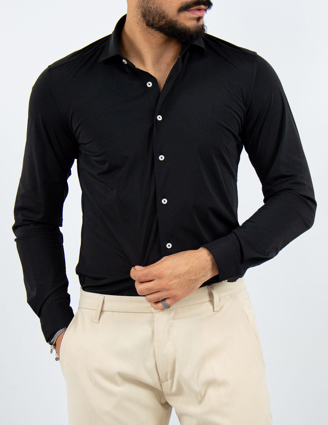 CAMICIA UOMO EXTRA LIGHT TESSUTO NO STIRO