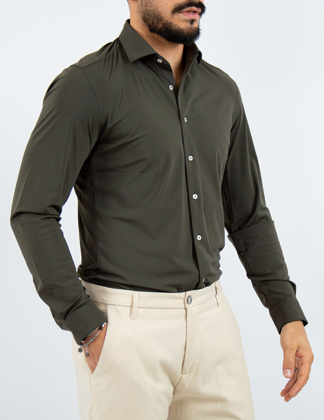 CAMICIA UOMO EXTRA LIGHT TESSUTO NO STIRO