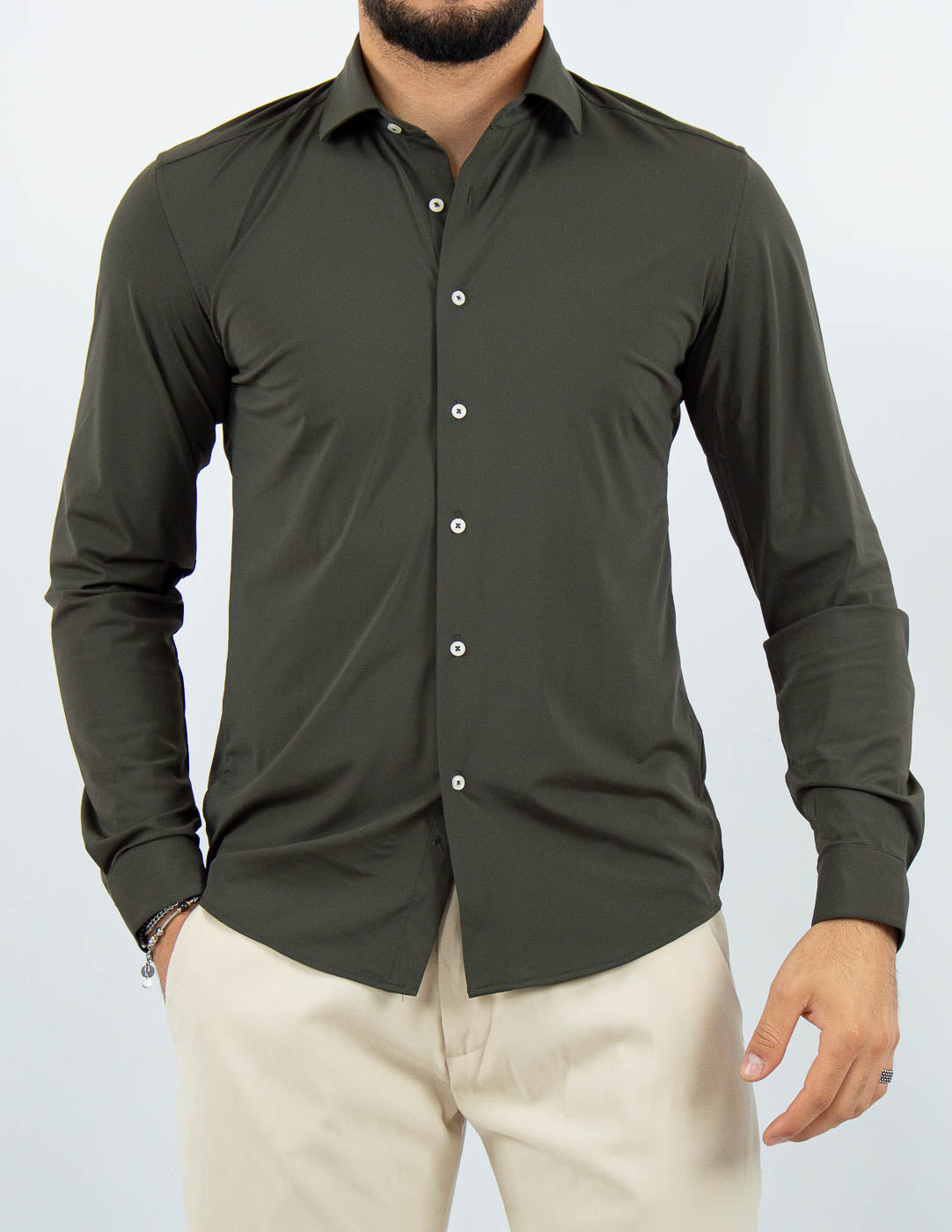 CAMICIA UOMO EXTRA LIGHT TESSUTO NO STIRO