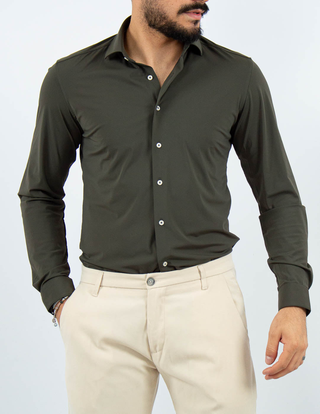 CAMICIA UOMO EXTRA LIGHT TESSUTO NO STIRO