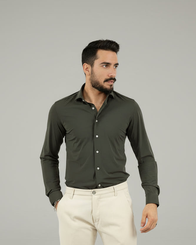 CAMICIA UOMO EXTRA LIGHT TESSUTO NO STIRO