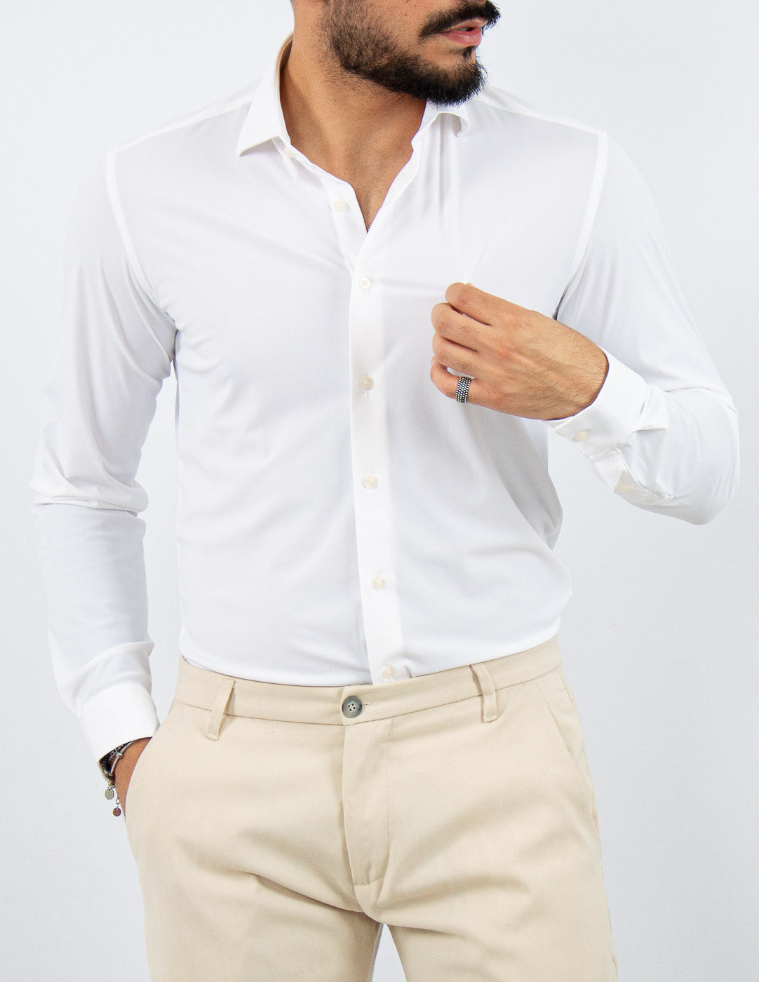 CAMICIA UOMO EXTRA LIGHT TESSUTO NO STIRO