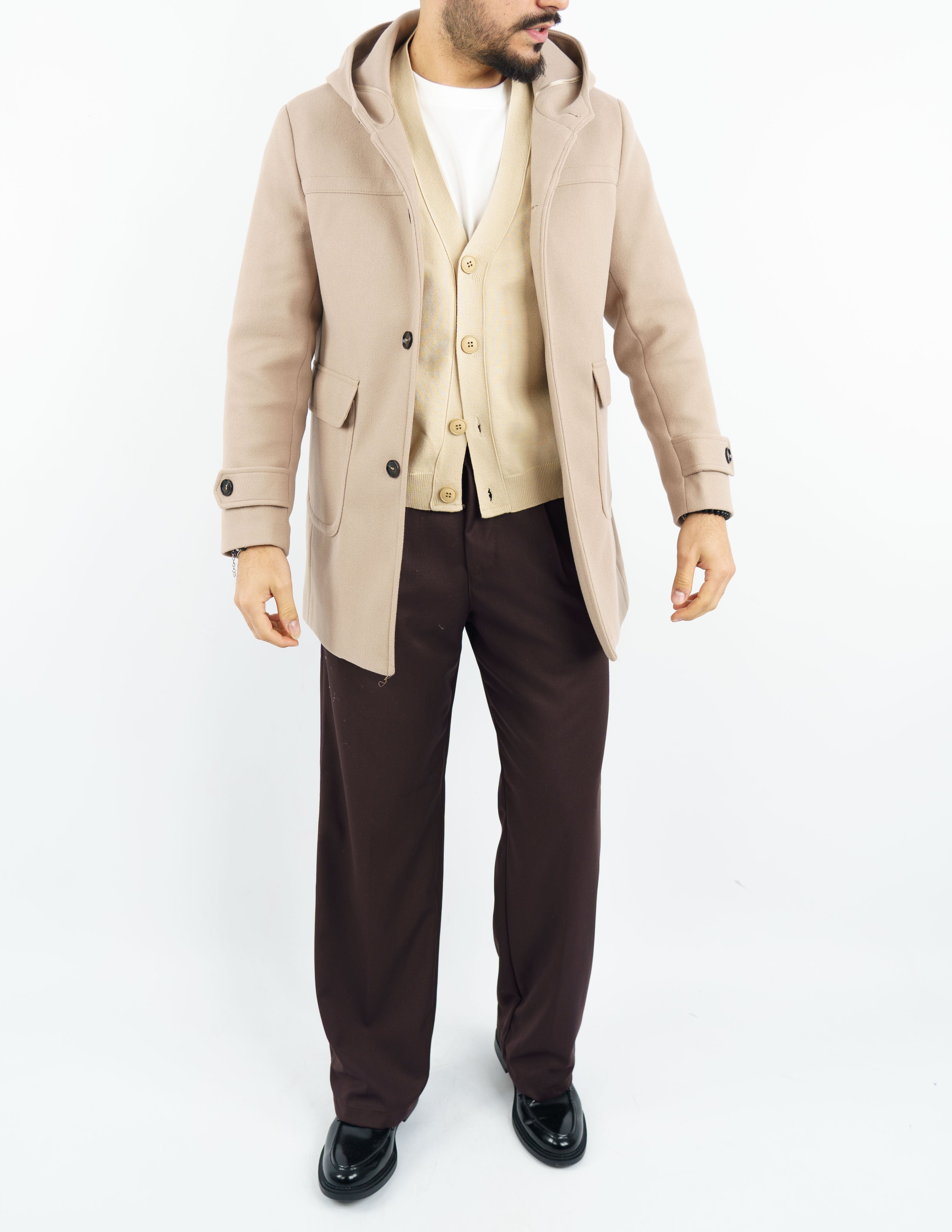 Cappotto uomo con cappuccio