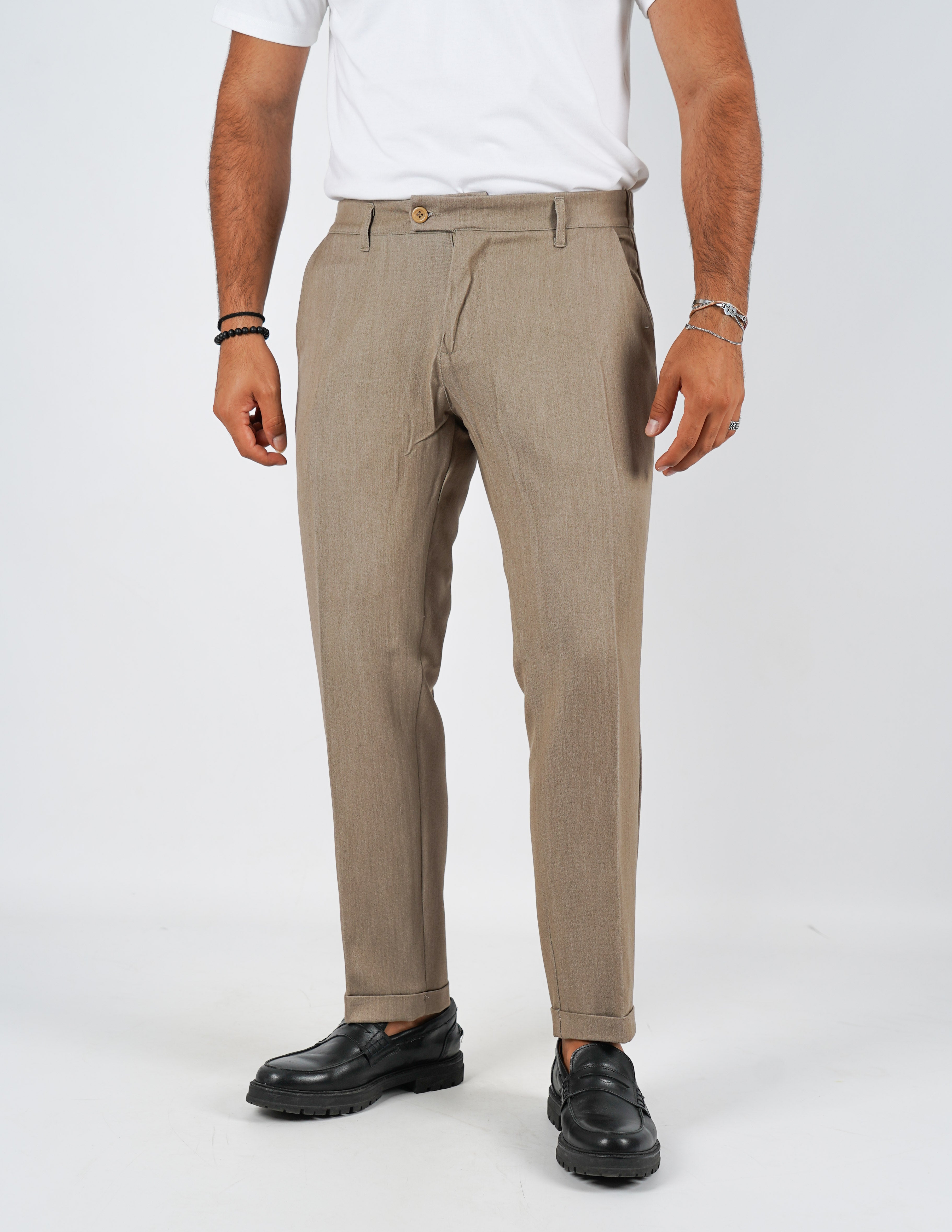 pantalone lungo sartoriale con elastico