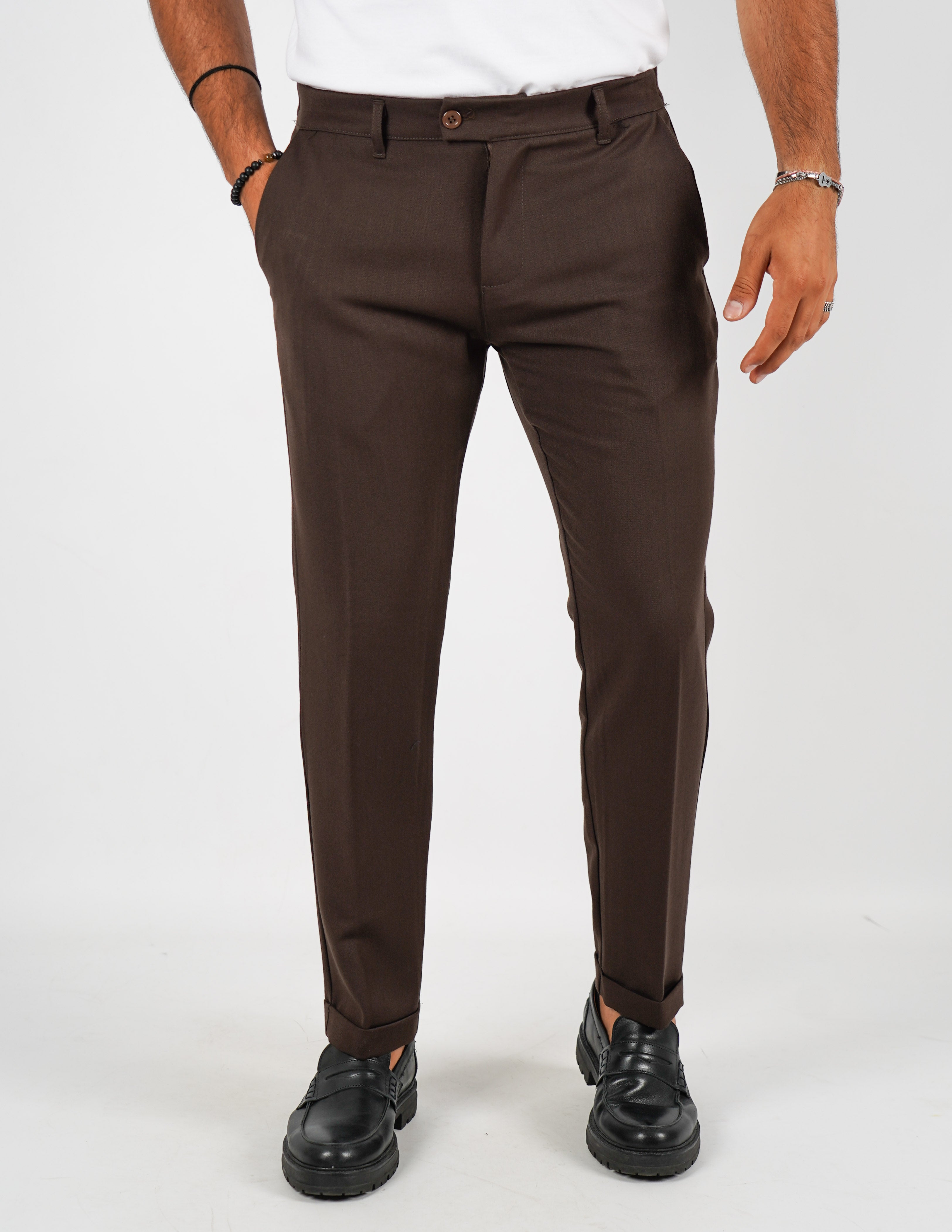 pantalone lungo sartoriale con elastico