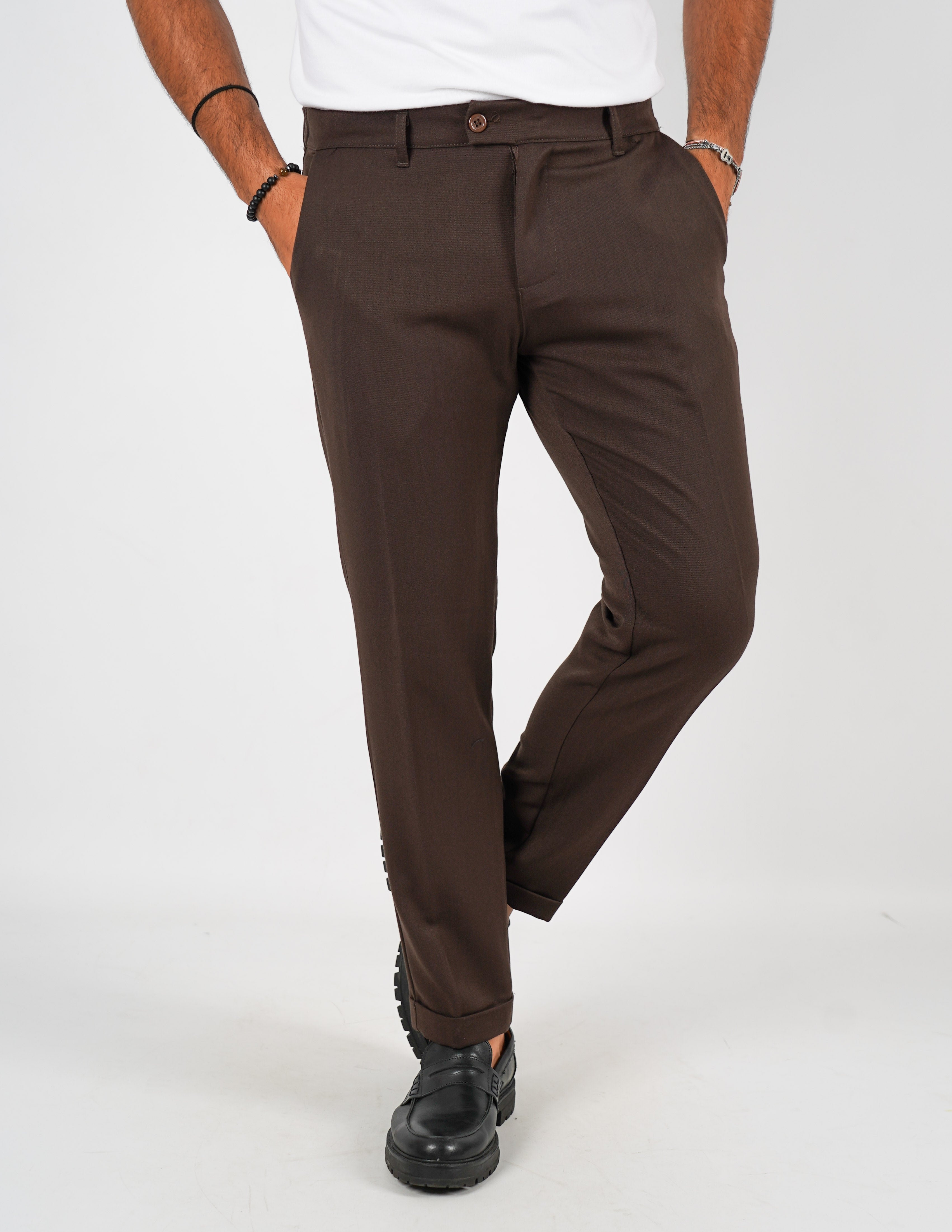 pantalone lungo sartoriale con elastico