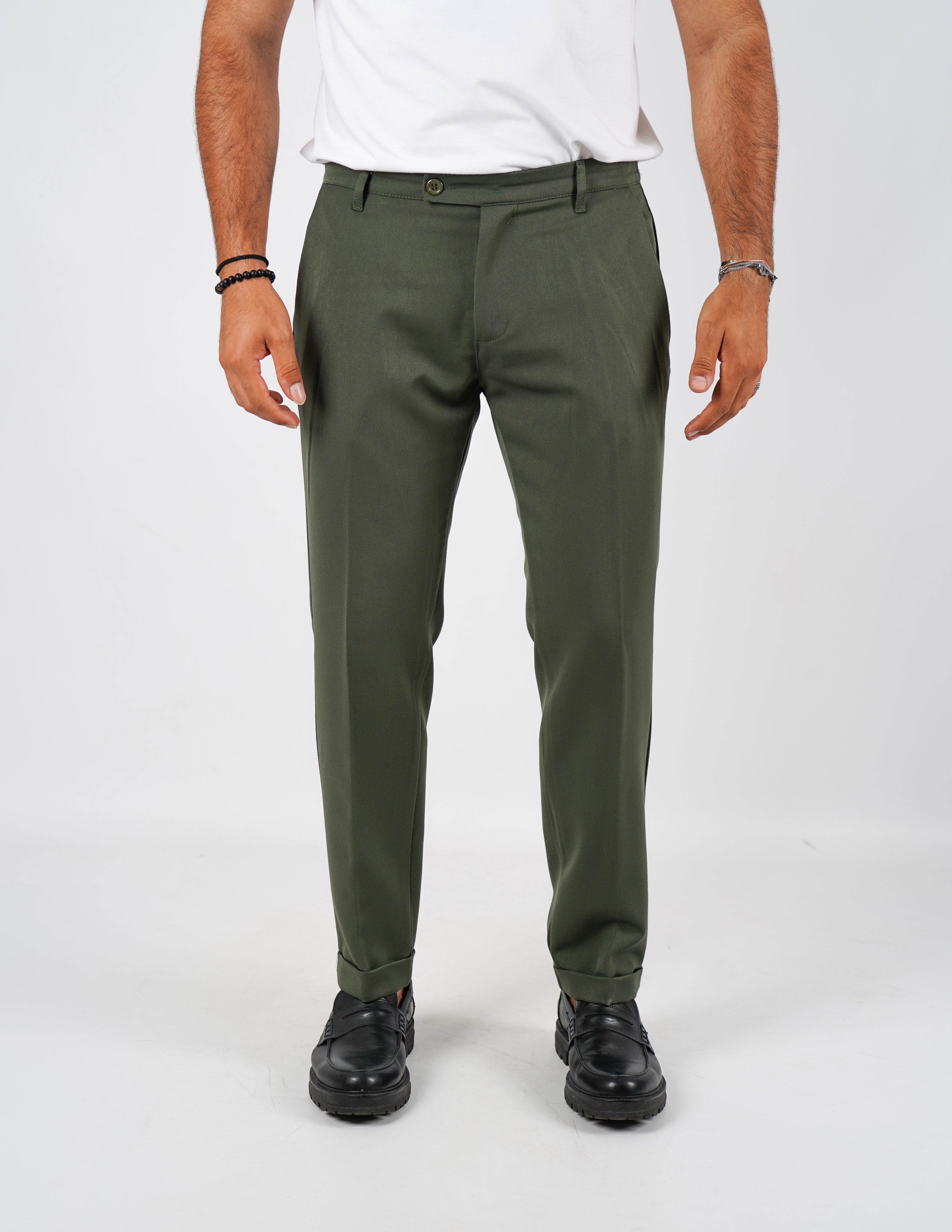 pantalone lungo sartoriale con elastico