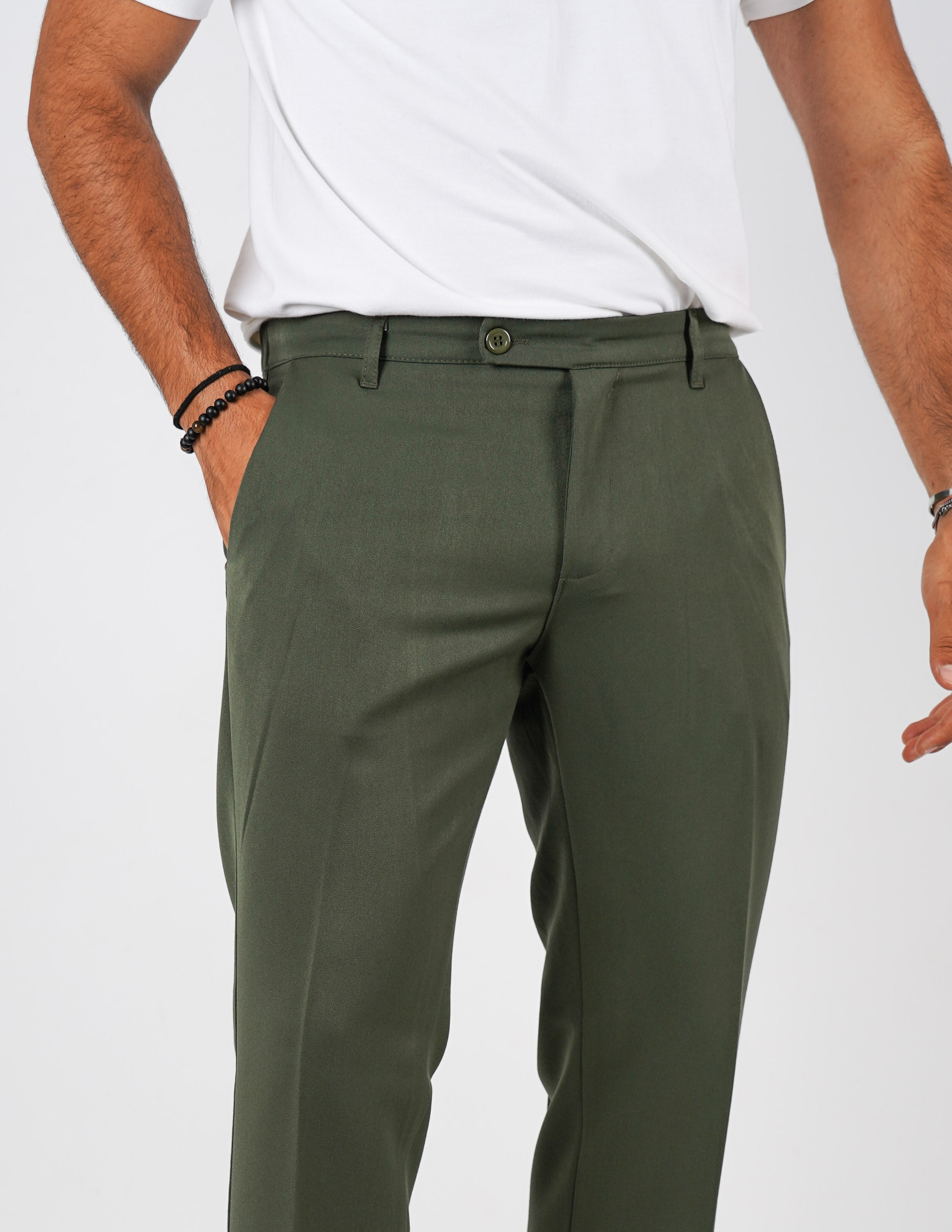 pantalone lungo sartoriale con elastico