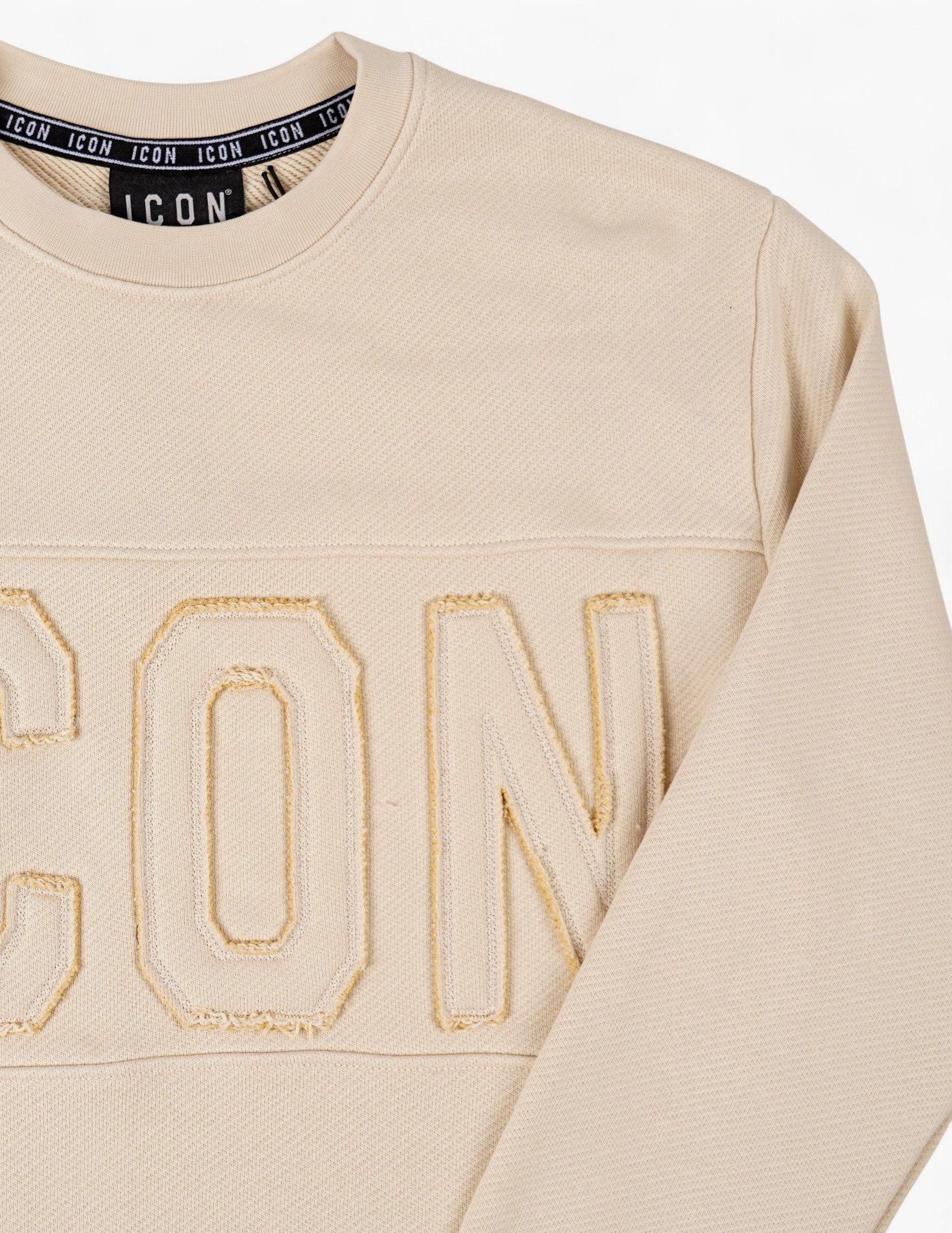 Felpa girocollo logo "ICON" ricamato