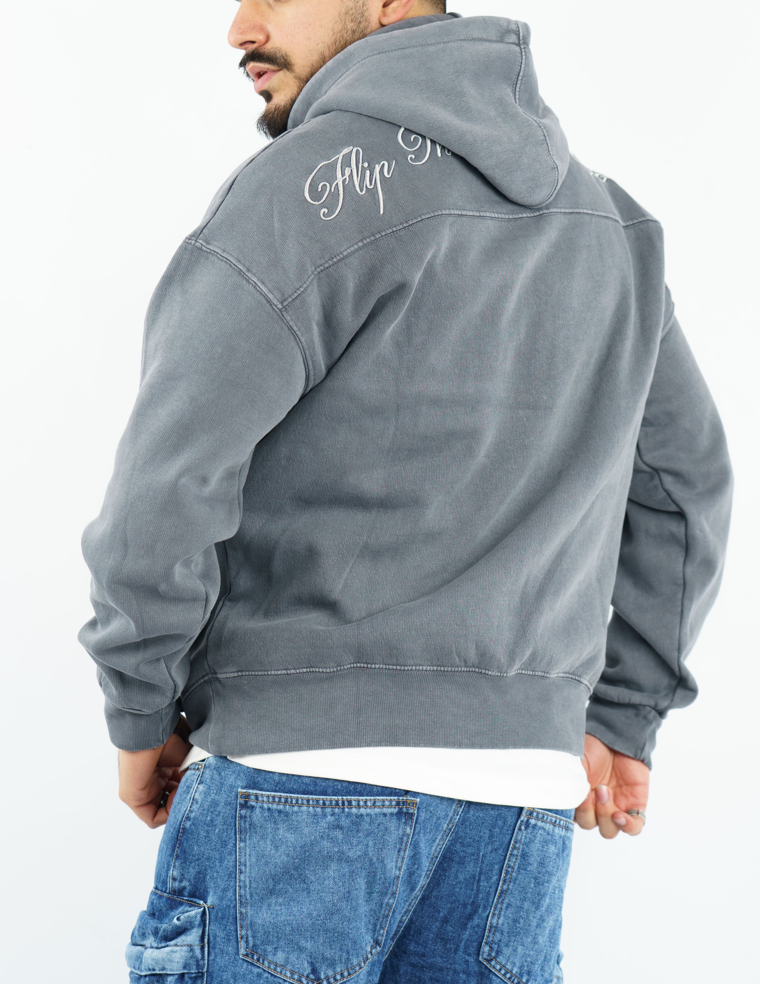 felpa uomo con cappuccio slavata