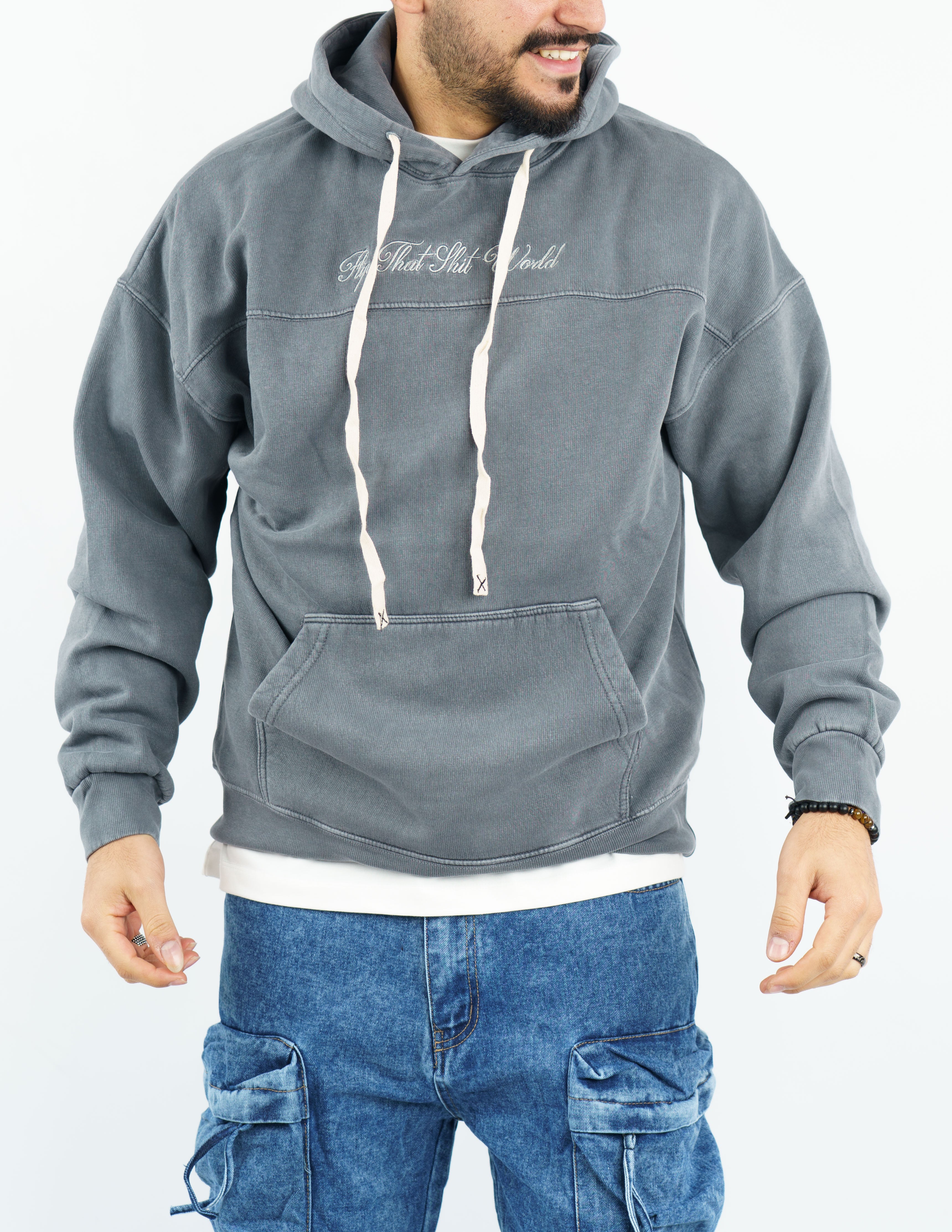 felpa uomo con cappuccio slavata