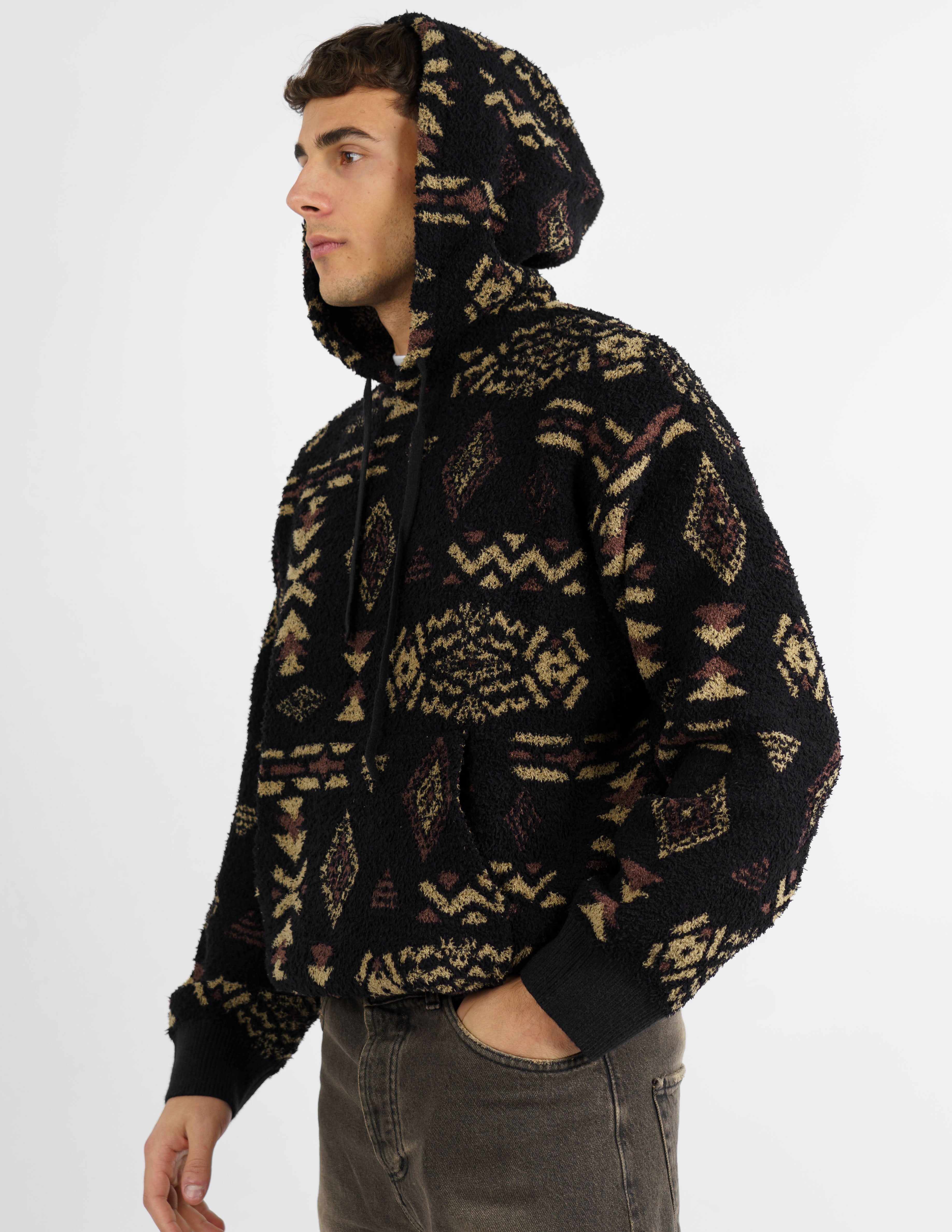 MAGLIA UOMO CAPPUCCIO ETNICA