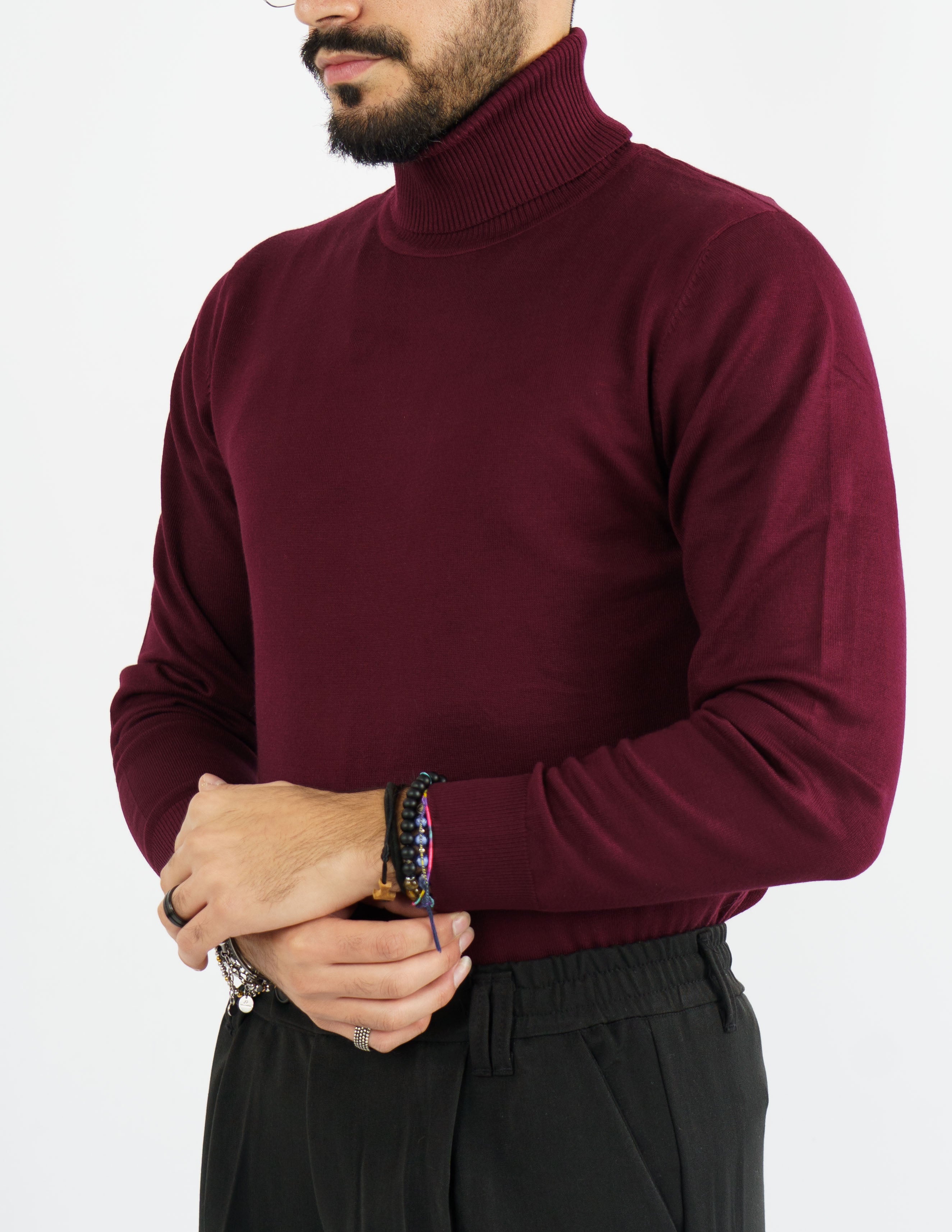 maglia uomo dolcevita manica lunga