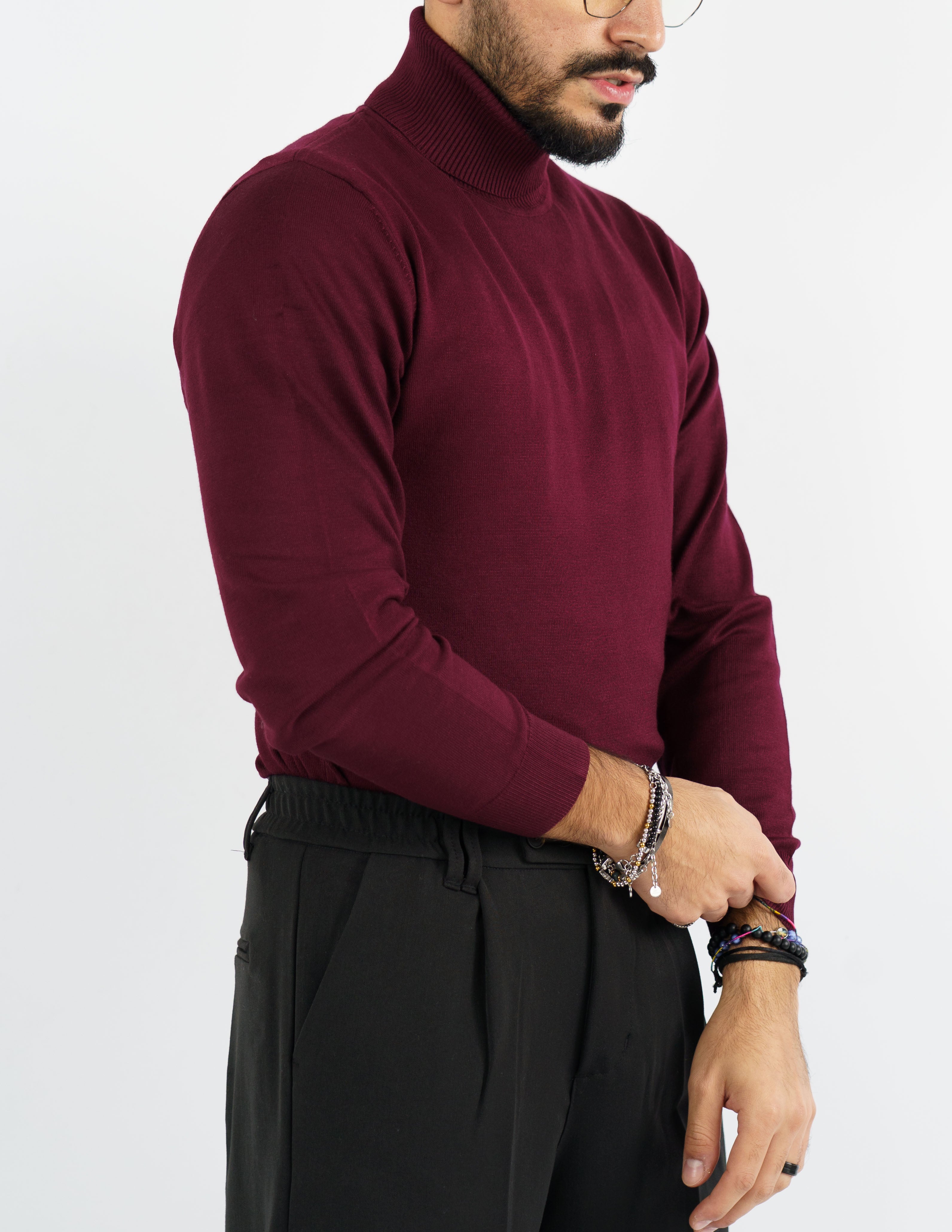 maglia uomo dolcevita manica lunga