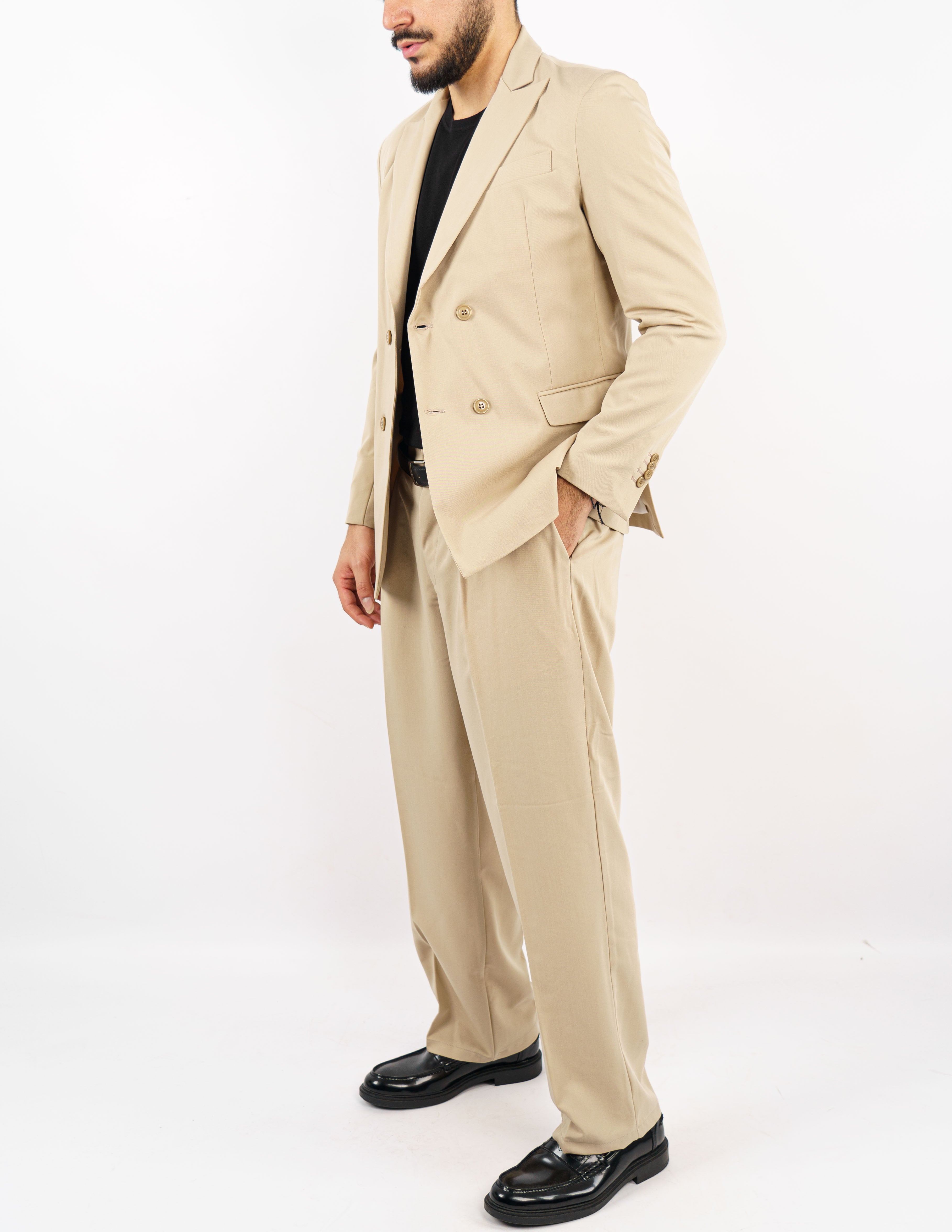 abito doppiopetto con pantalone fondo largo