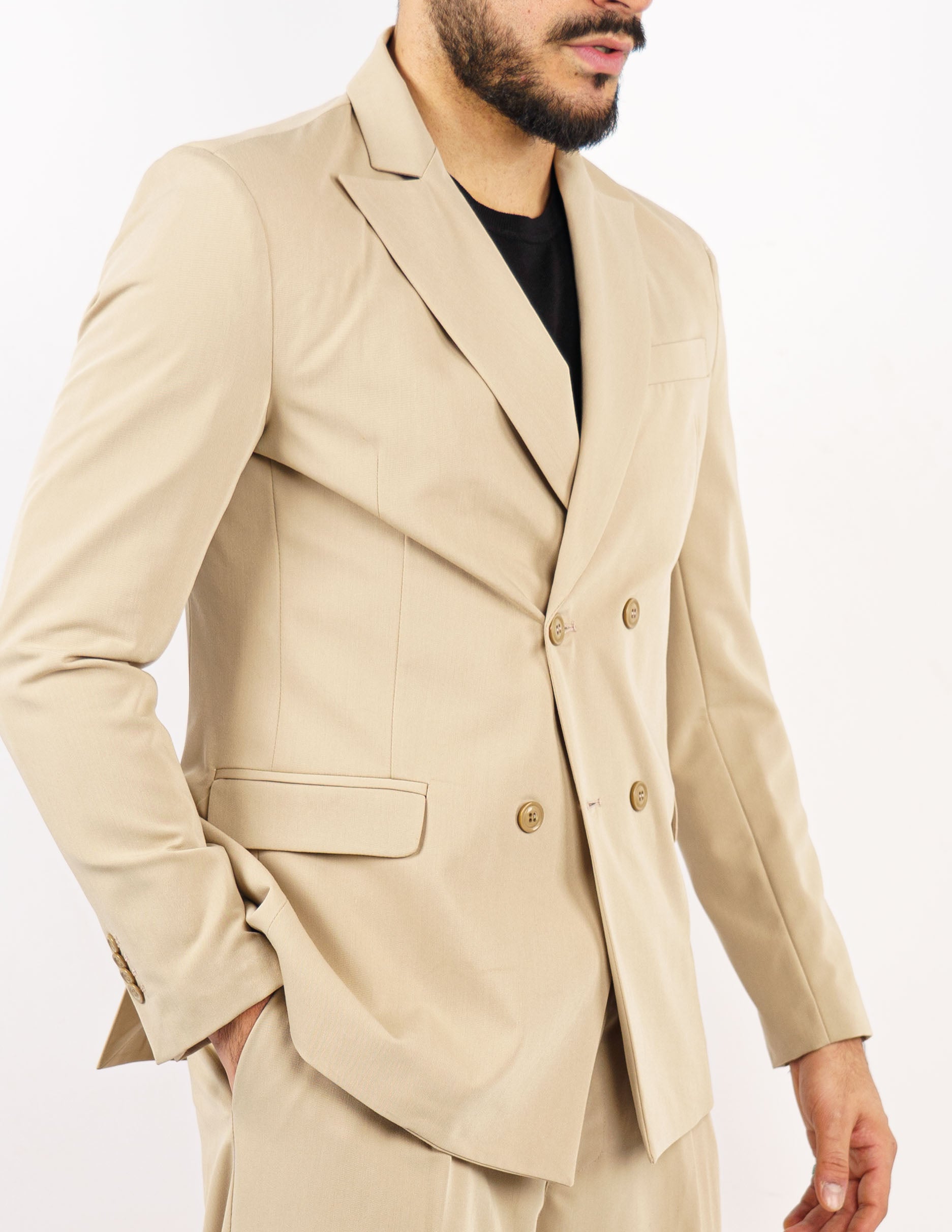 abito doppiopetto con pantalone fondo largo