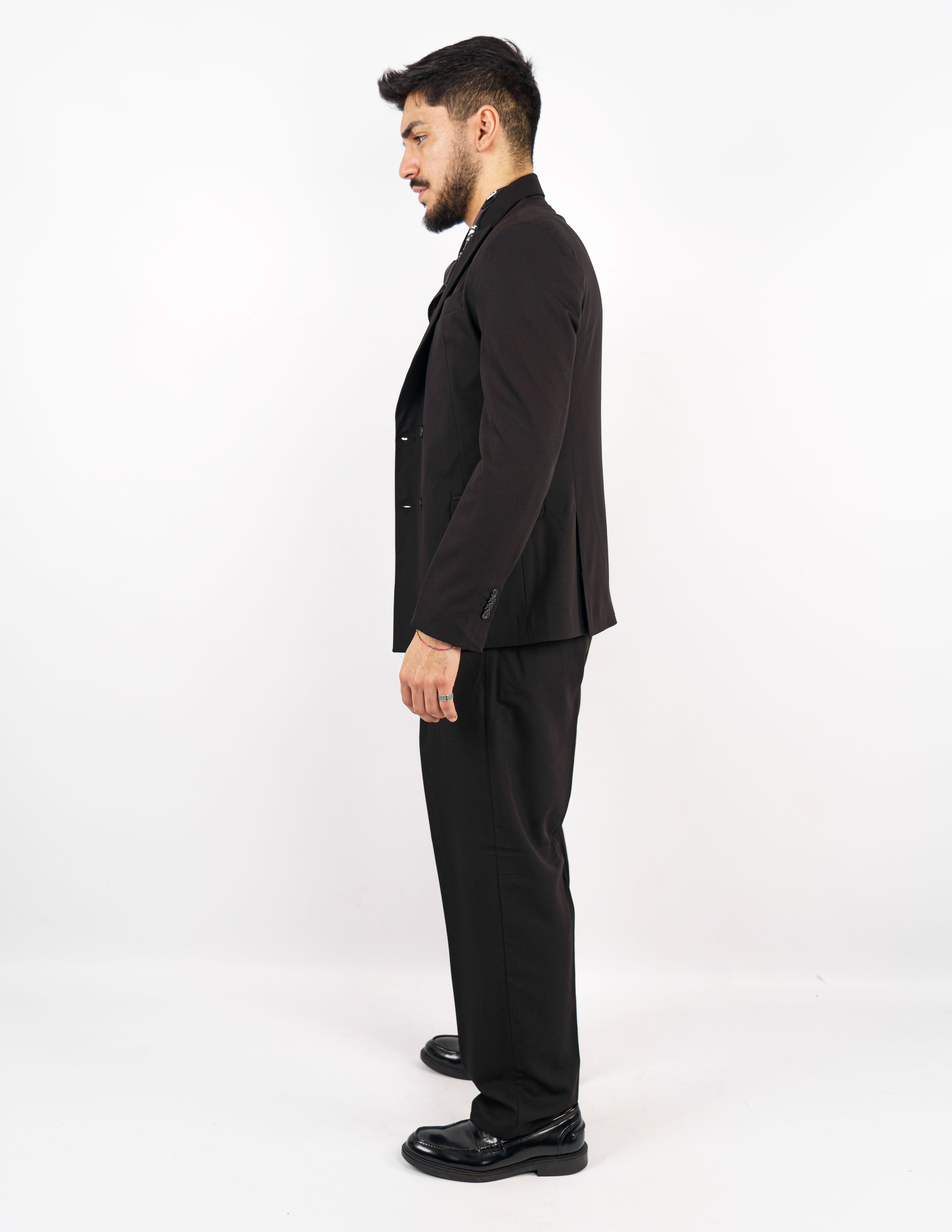 abito doppiopetto con pantalone fondo largo