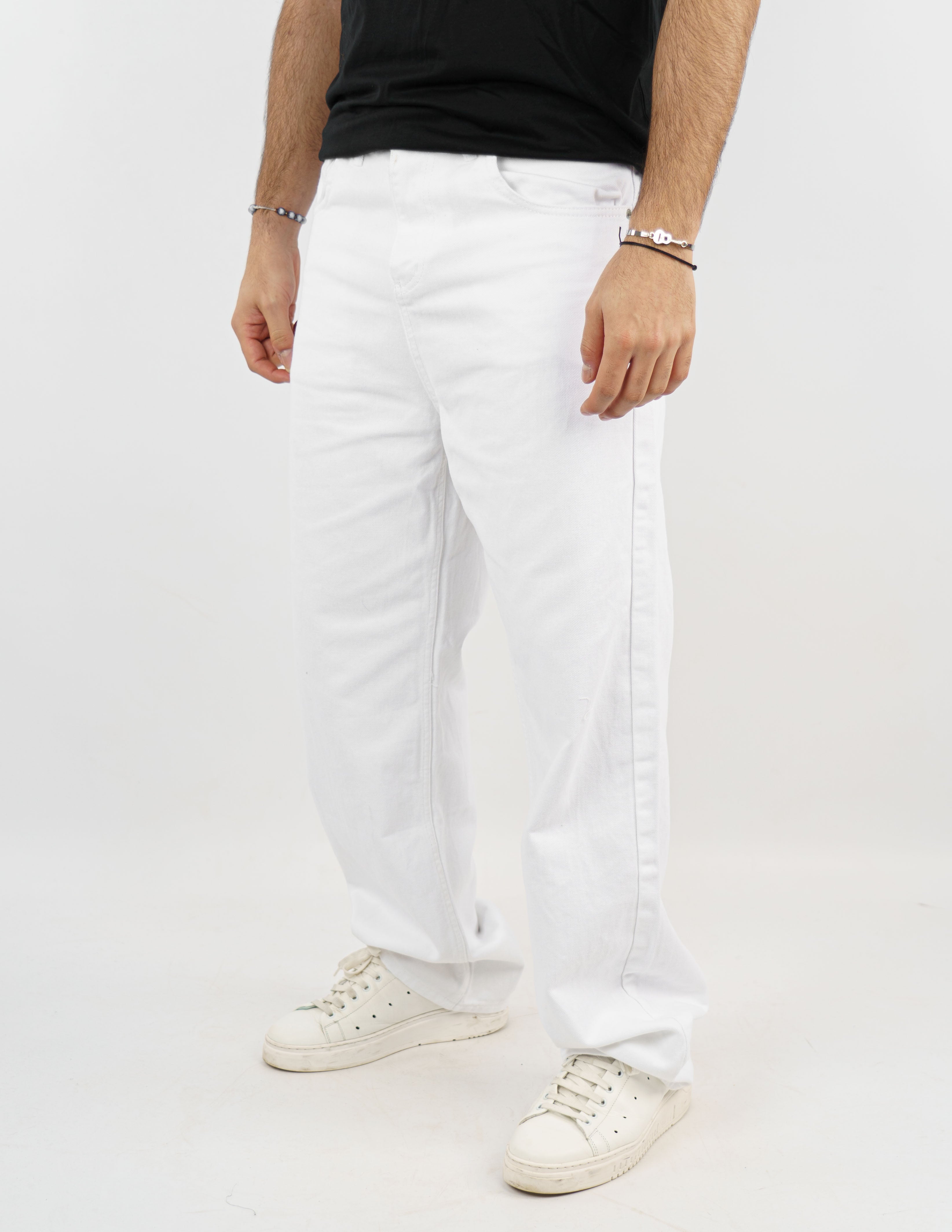 jeans baggy tinta unita