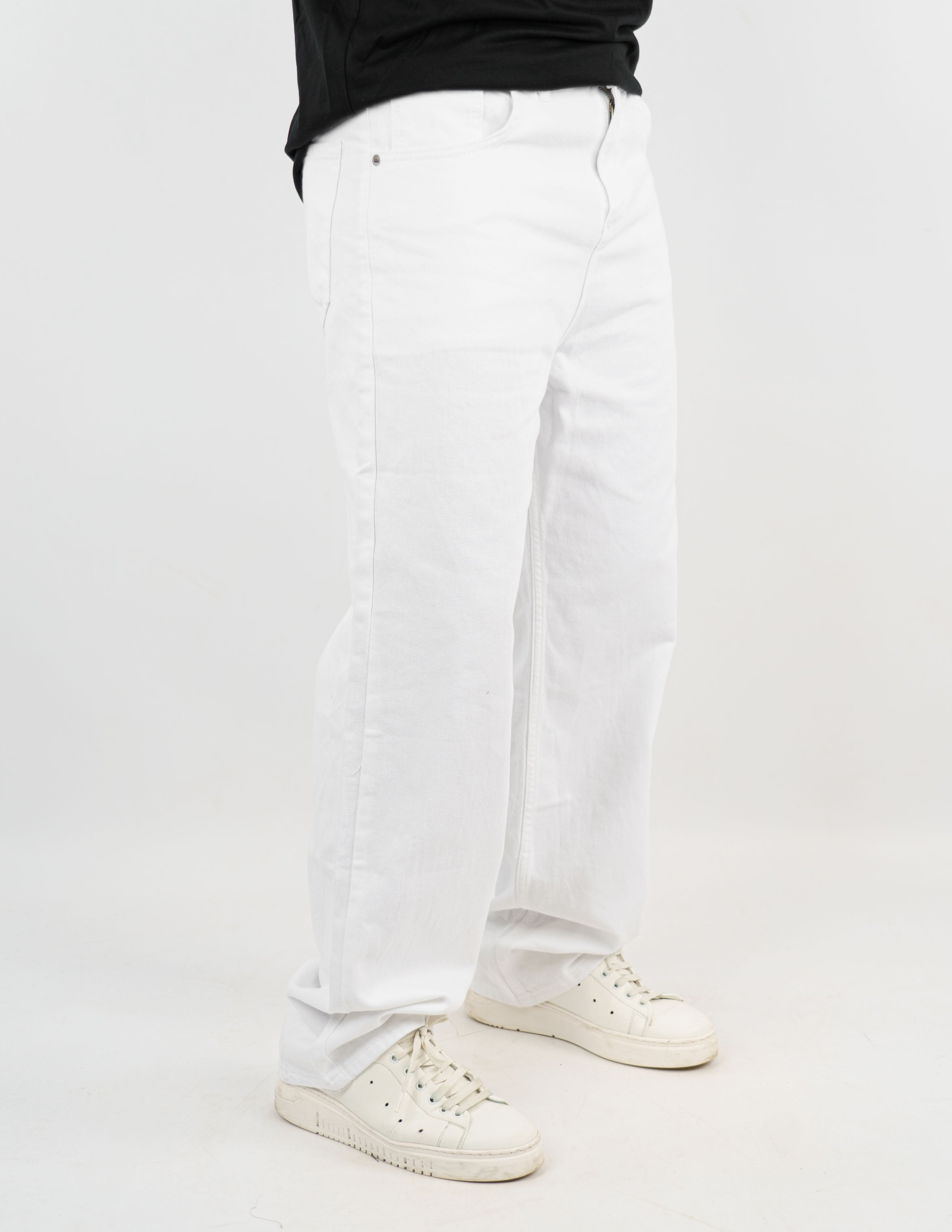 jeans baggy tinta unita