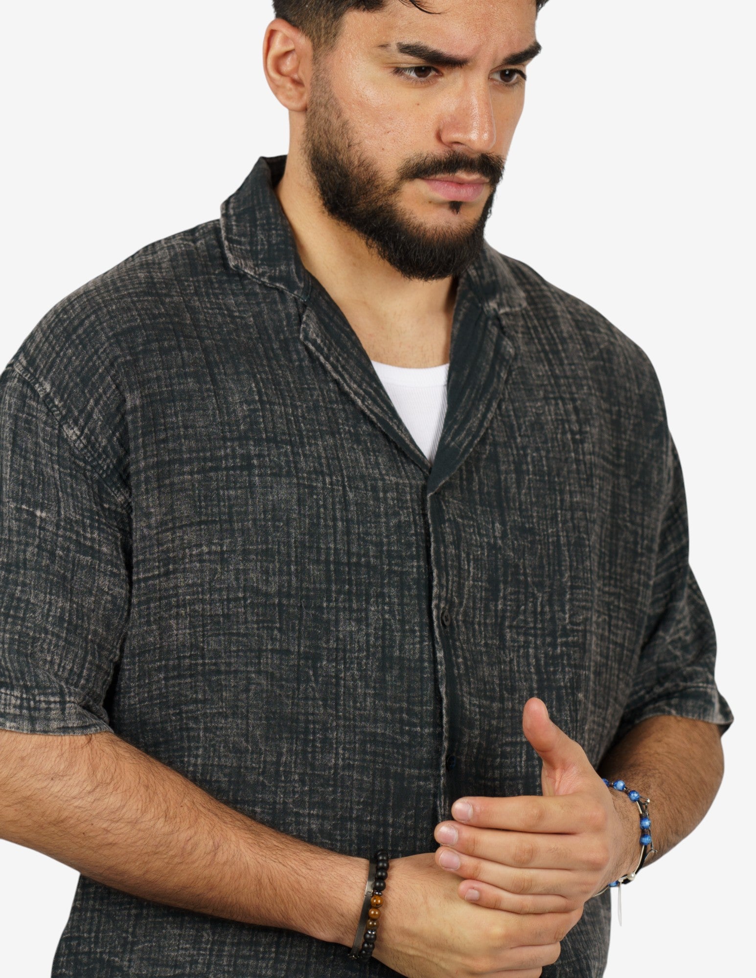 camicia manica corta slavata