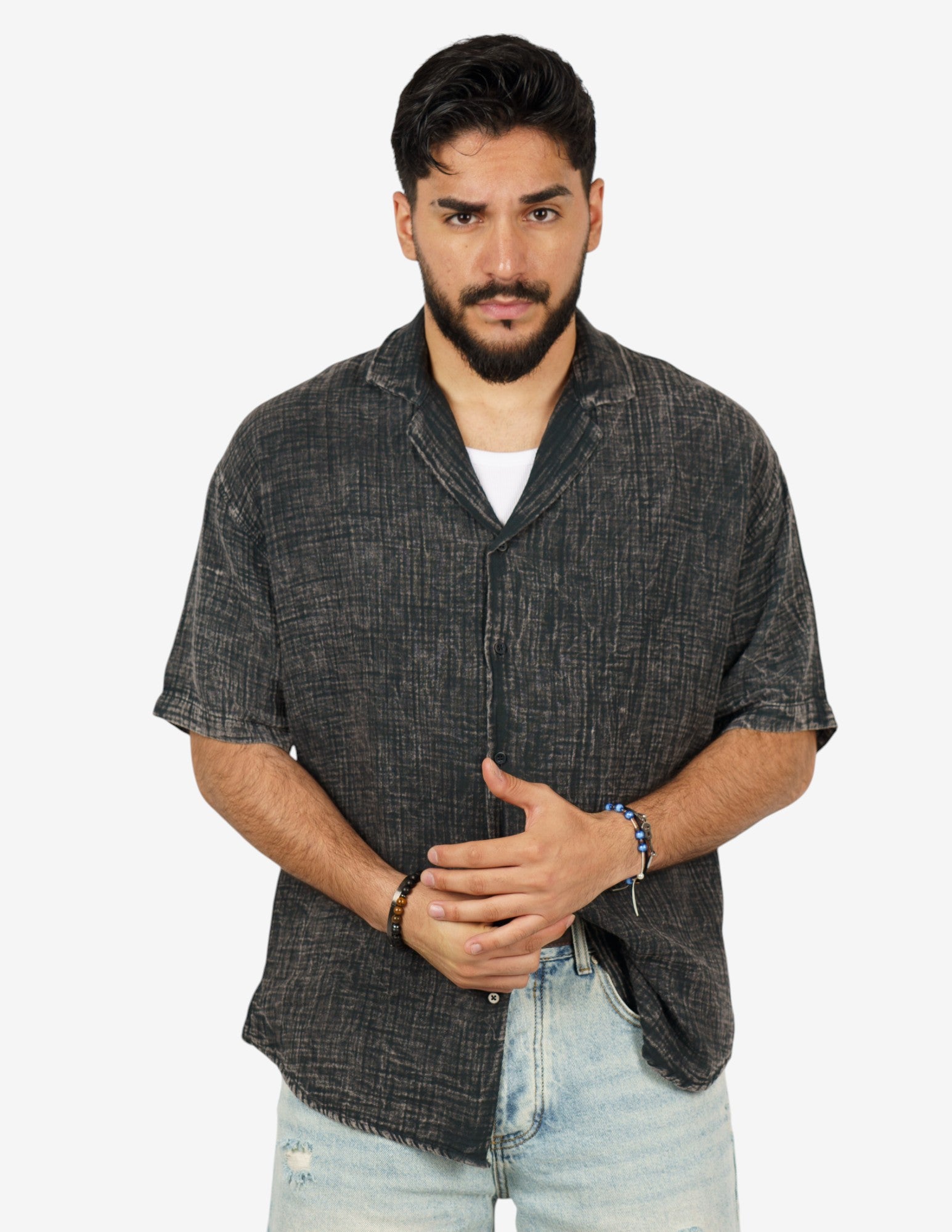 camicia manica corta slavata