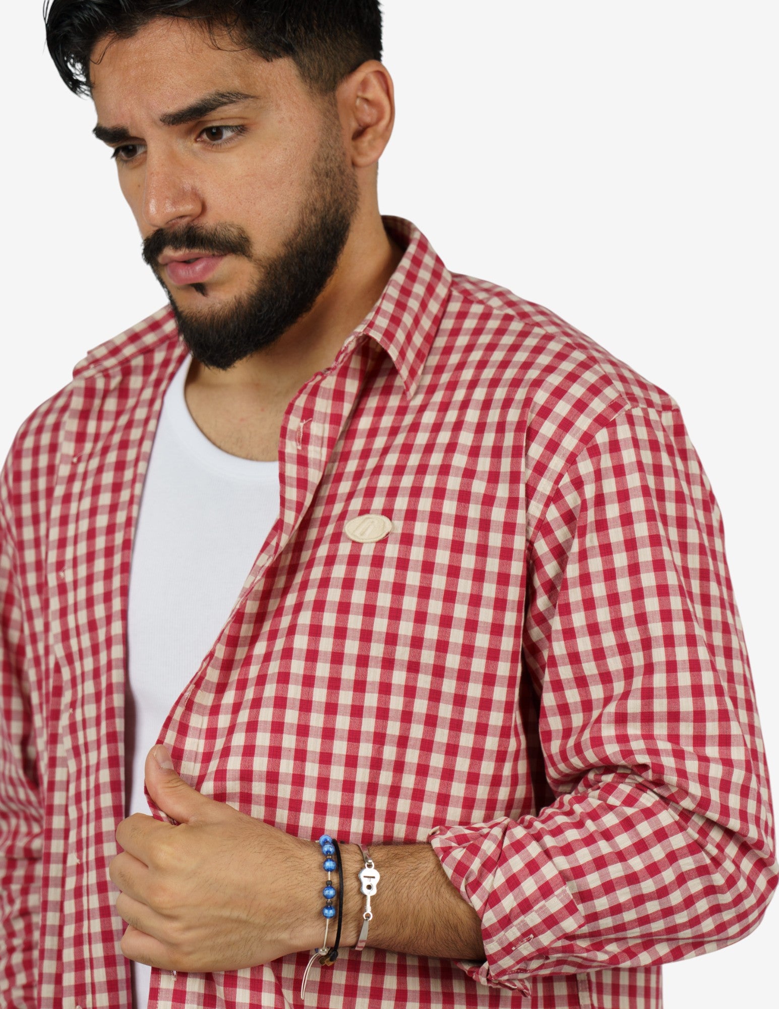 camicia manica lunga quadri regular