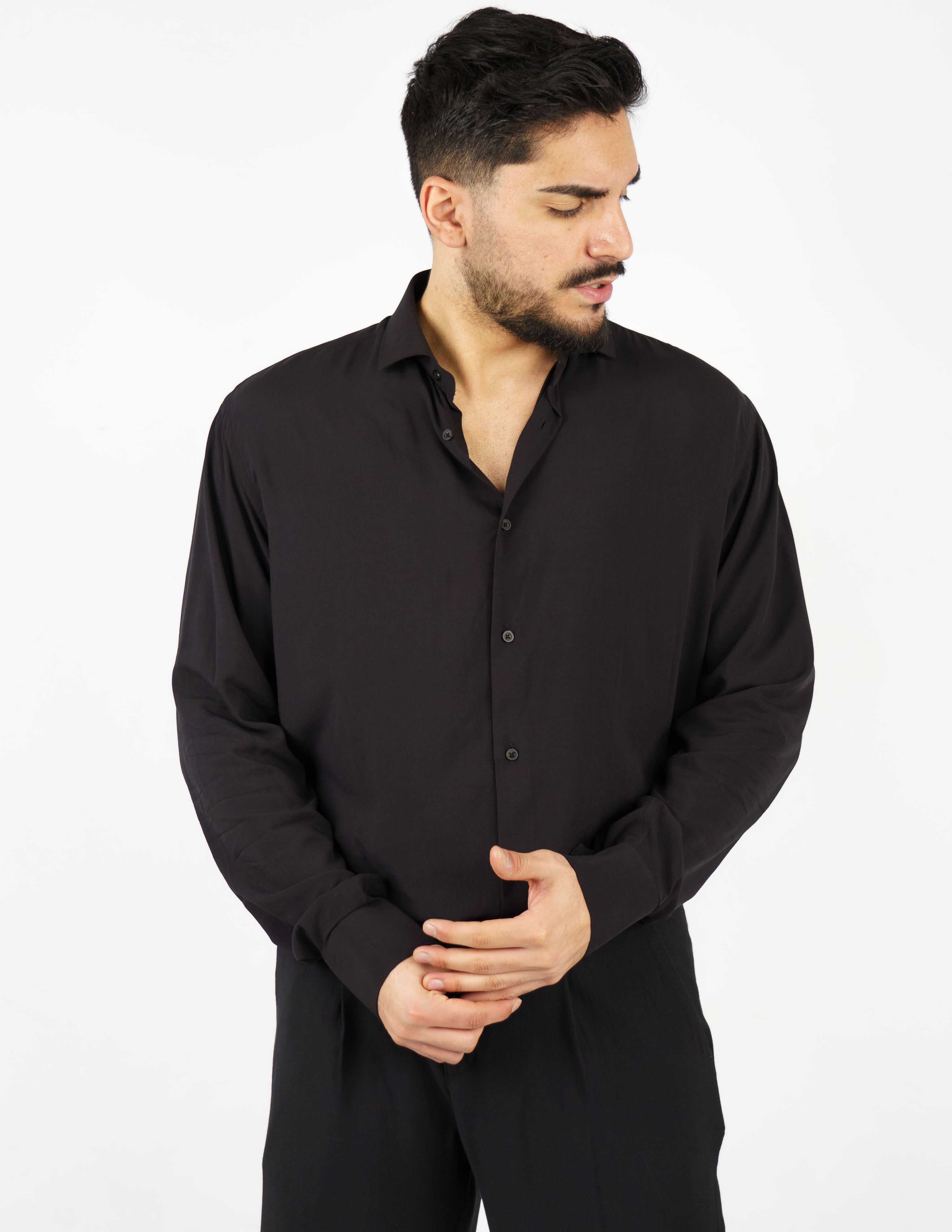 camicia over size in viscosa