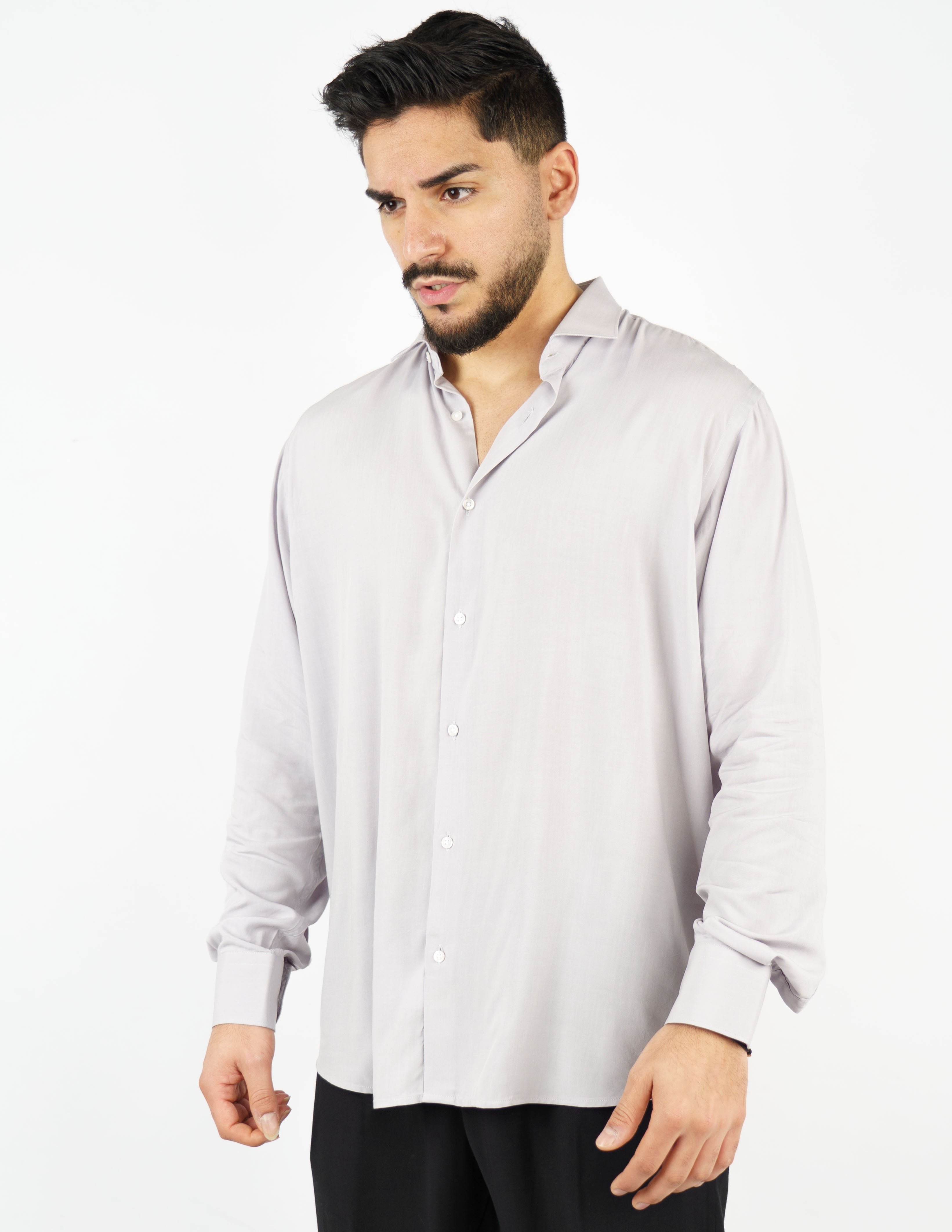 camicia over size in viscosa