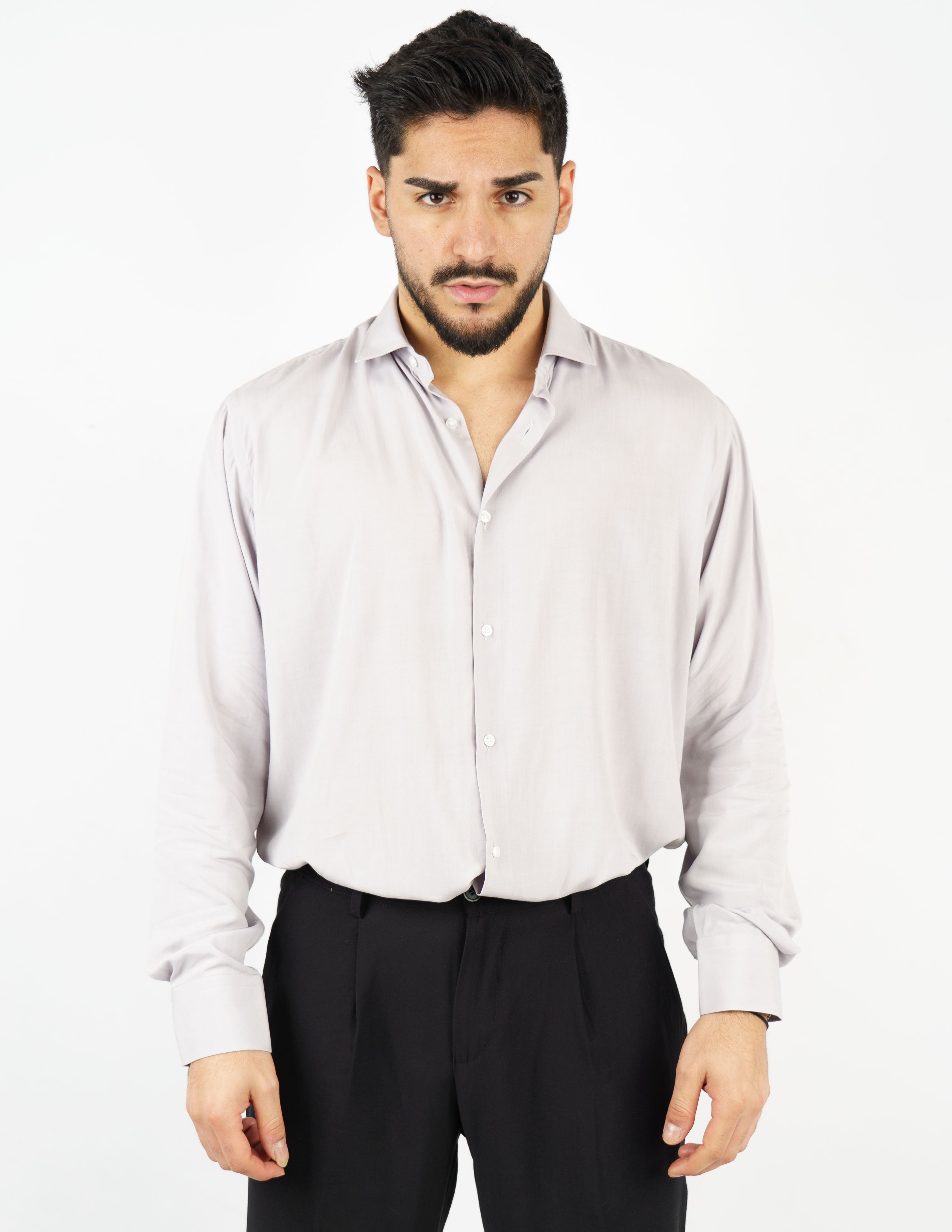 camicia over size in viscosa