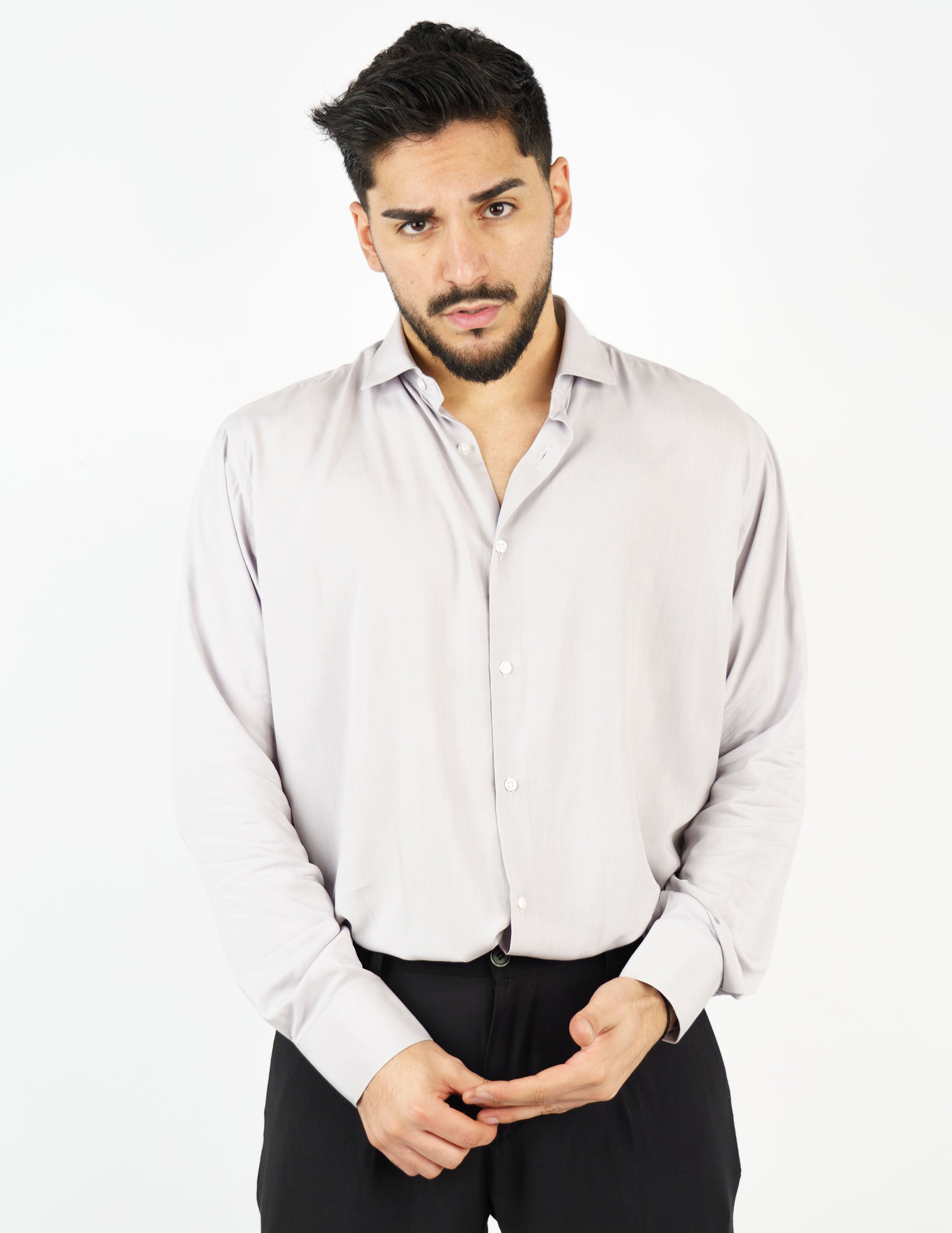 camicia over size in viscosa