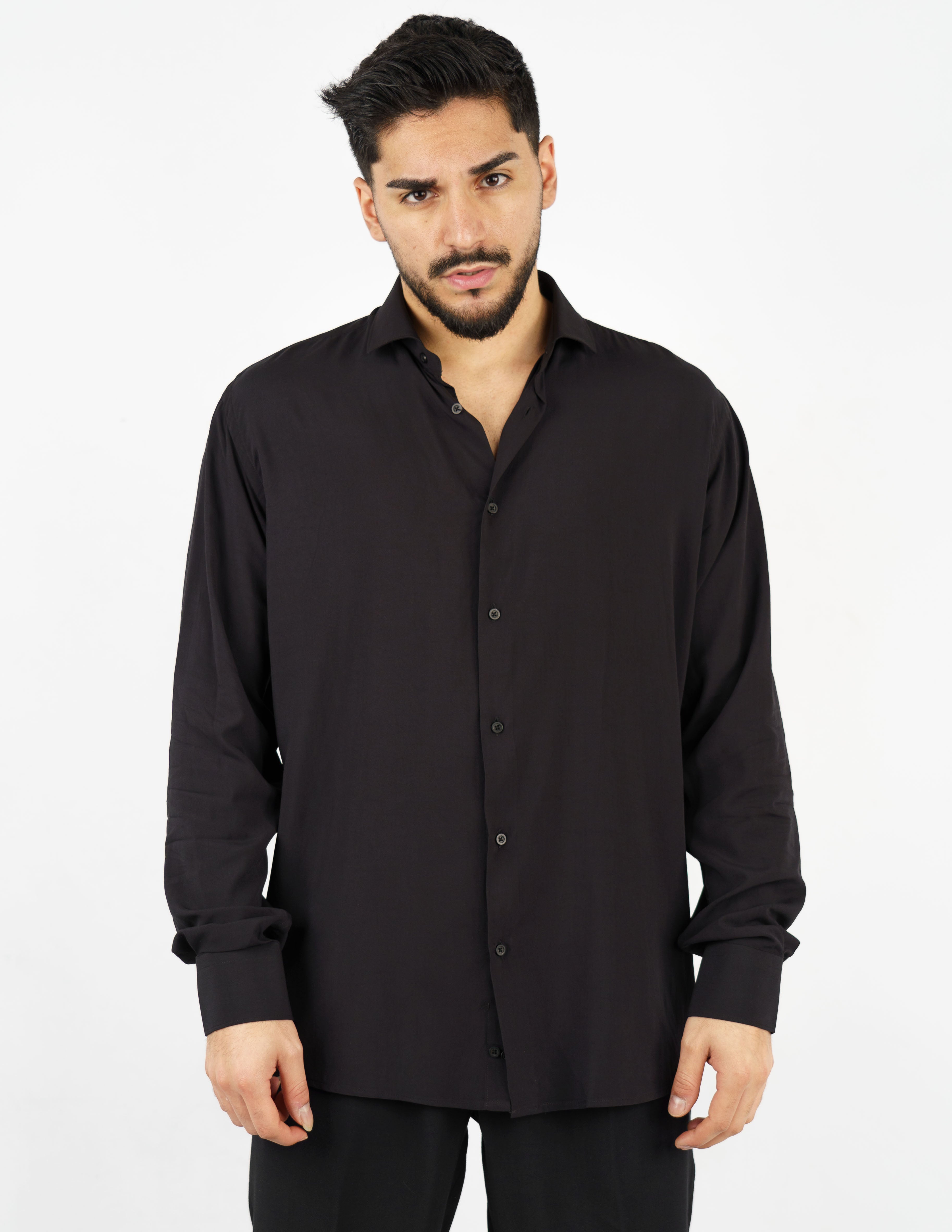 camicia over size in viscosa